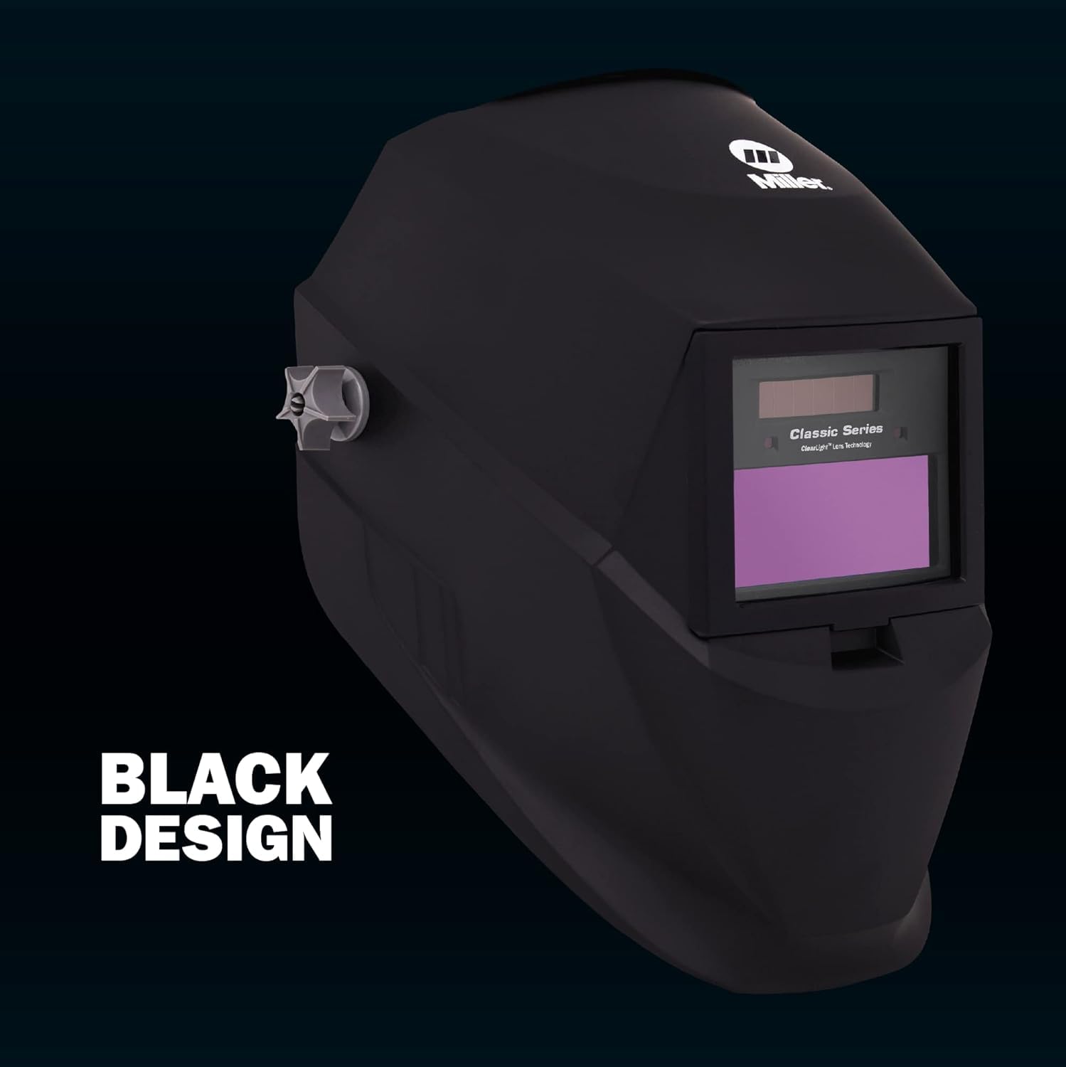 Miller Classic Series Auto-Darkening Welding Helmet - Professional TIG/MIG Welding Mask with ClearLight Technology, High Definition Optics, Variable Shade 8-13, Comfortable Headgear, Black
