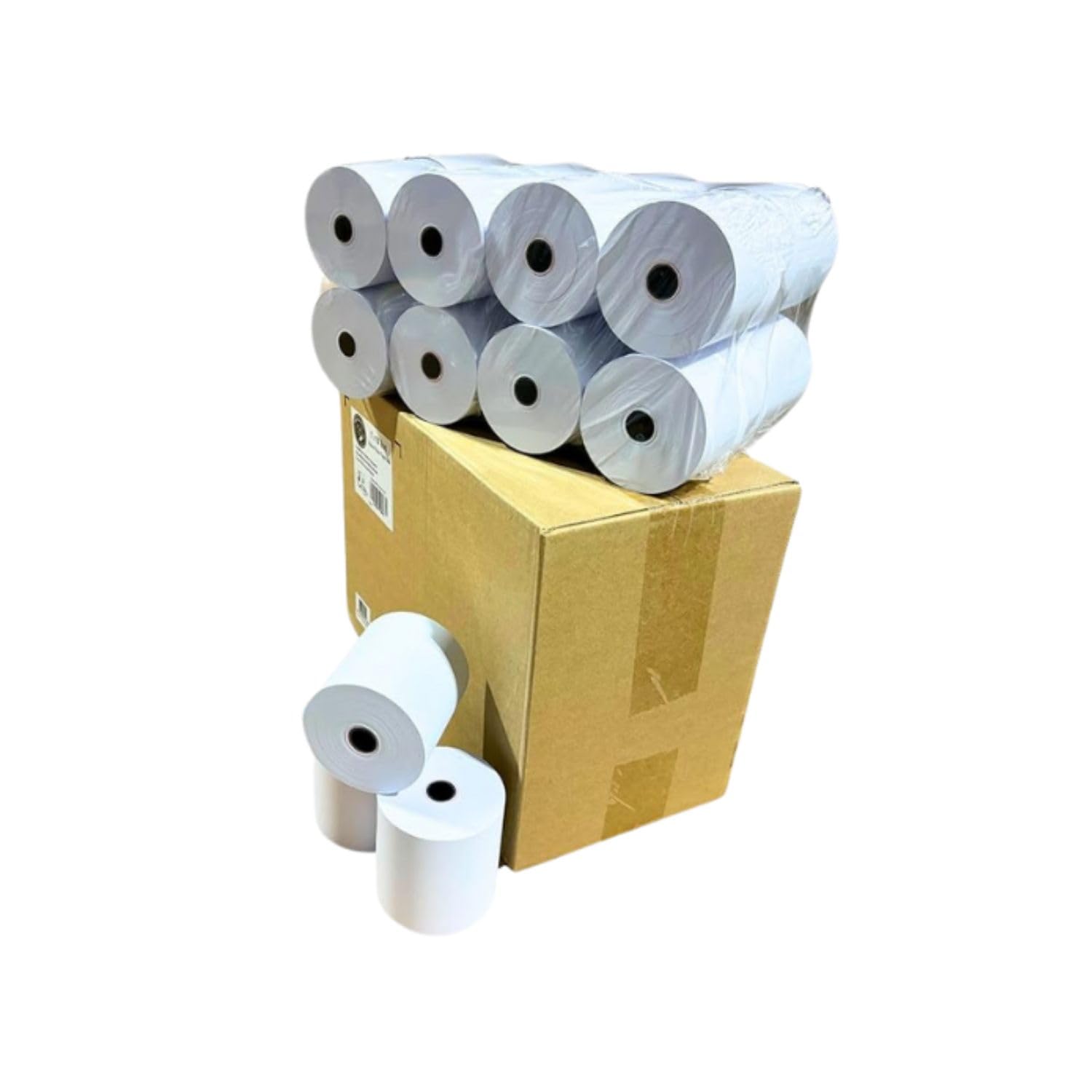 BAM POS 3" x 150' 1ply Bond (Non-Thermal) Receipt Paper Rolls for Kitchen Impact Printers TMU200, SRP275 Star SP700 - Suitable For Printing Kitchen Tickets and Order receipts (12 Rolls Per Case)