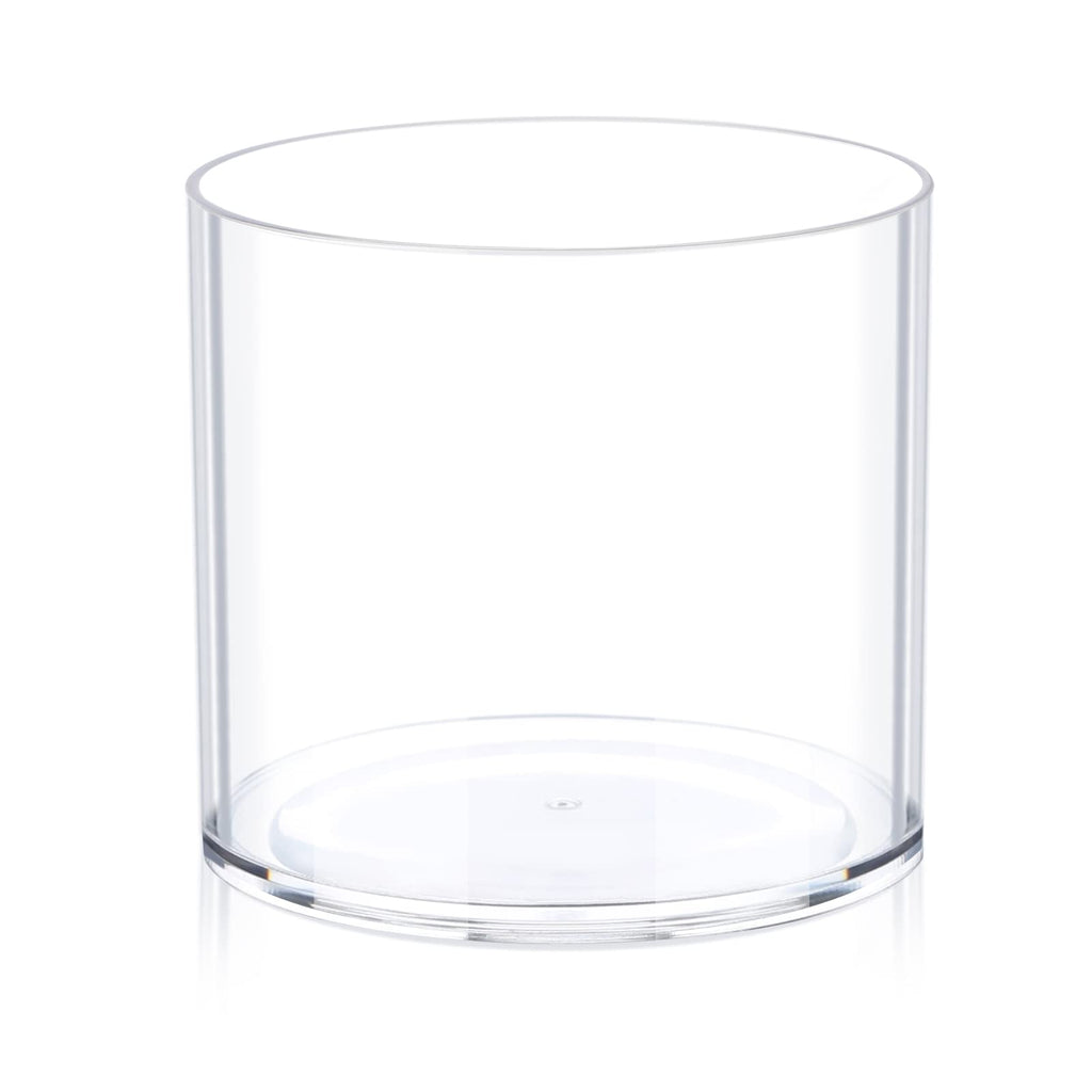 Flower Clear Vase Centerpiece for Home, Wedding Party, Plastic Clear Cylinder Wide for Flowers, Decorative Wide Mouth Vase for Decor (6'' W*8'' H)