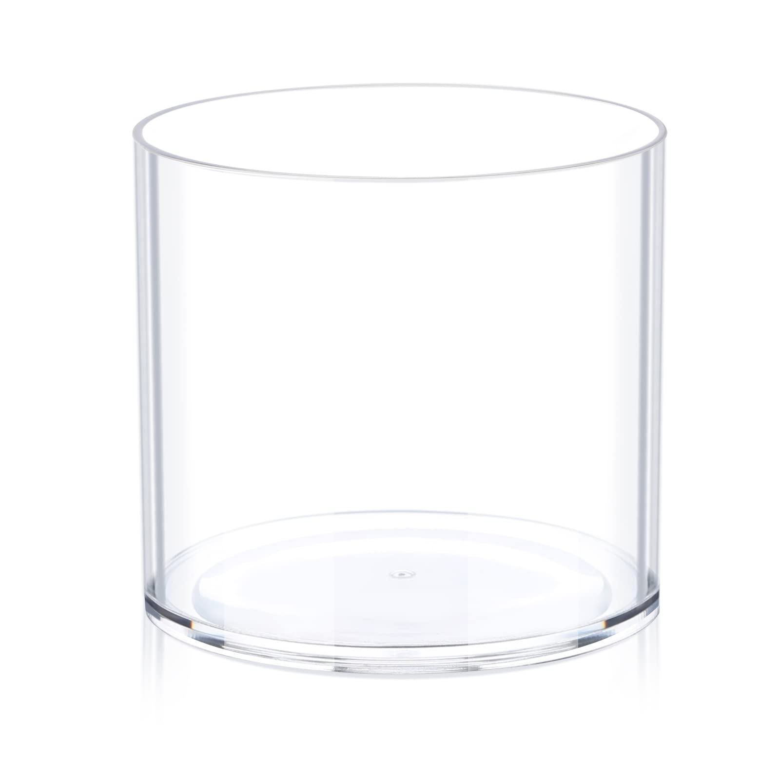 Flower Clear Vase Centerpiece for Home, Wedding Party, Plastic Clear Cylinder Wide for Flowers, Decorative Wide Mouth Vase for Decor (6'' W*8'' H)