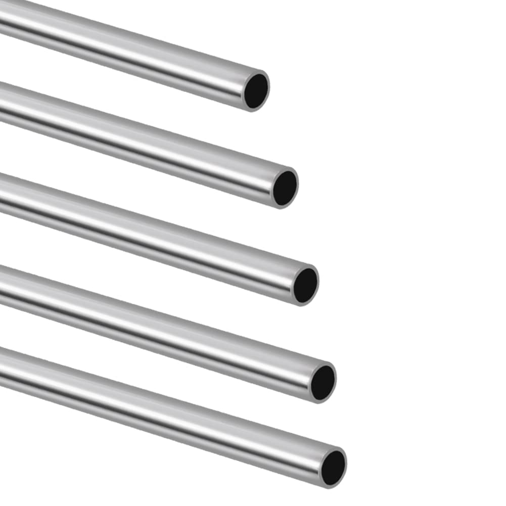 1" OD 304 Stainless Steel Tube, Thickened Pipe Wall & Weldable Tubing, Round Metal Pipe Industrial Straight Tube 10 inch Length (2 Pcs)
