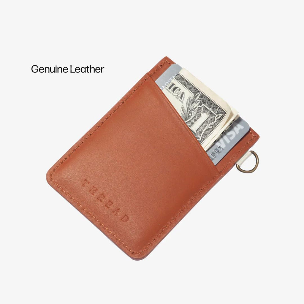 Thread Wallets Ultra Slim Minimalist Leather Card Holder Wallet (Benny)