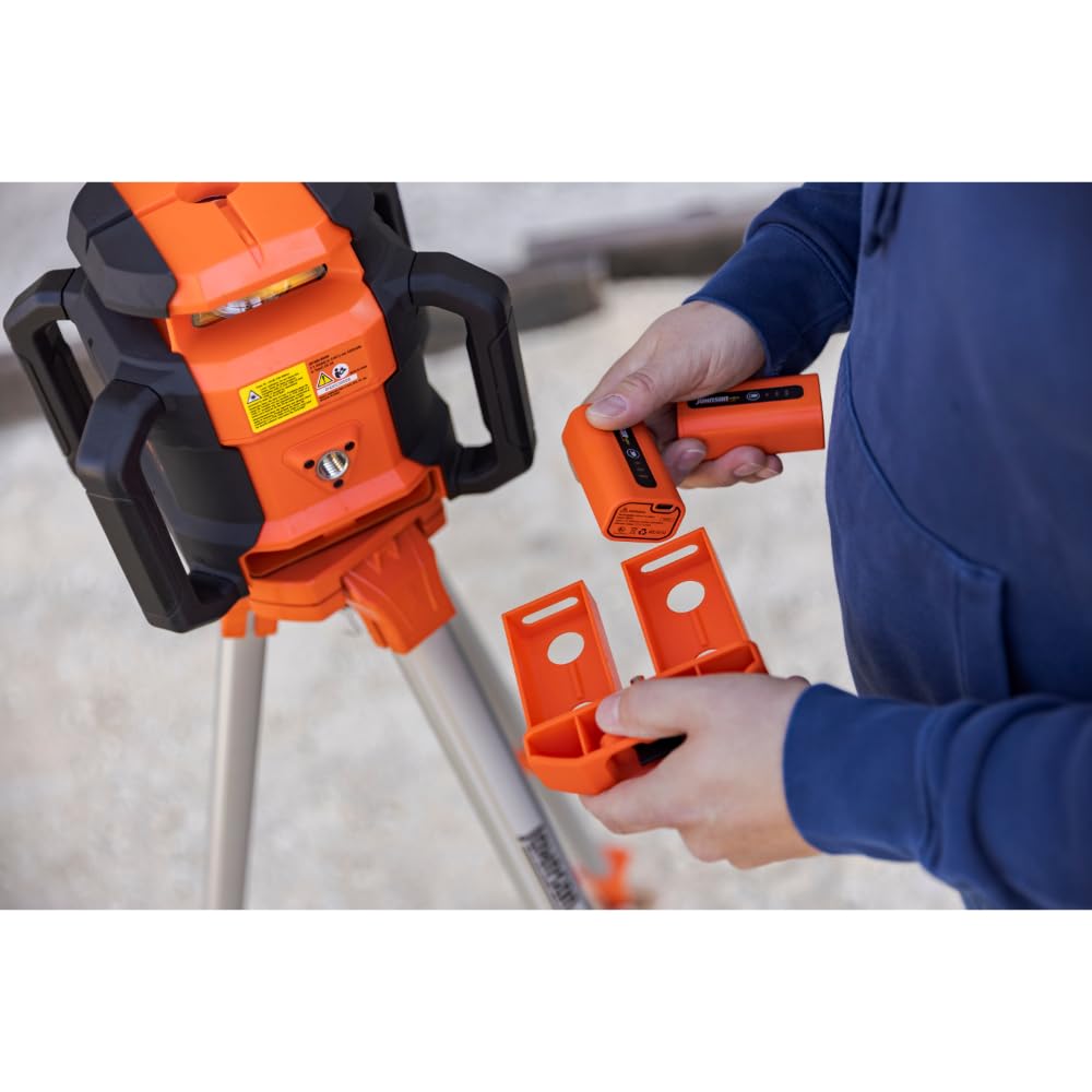 Johnson Level & Tool 40-6541 High Accuracy Dual Slope Rotary Laser System, Red, 1 ‎Kit
