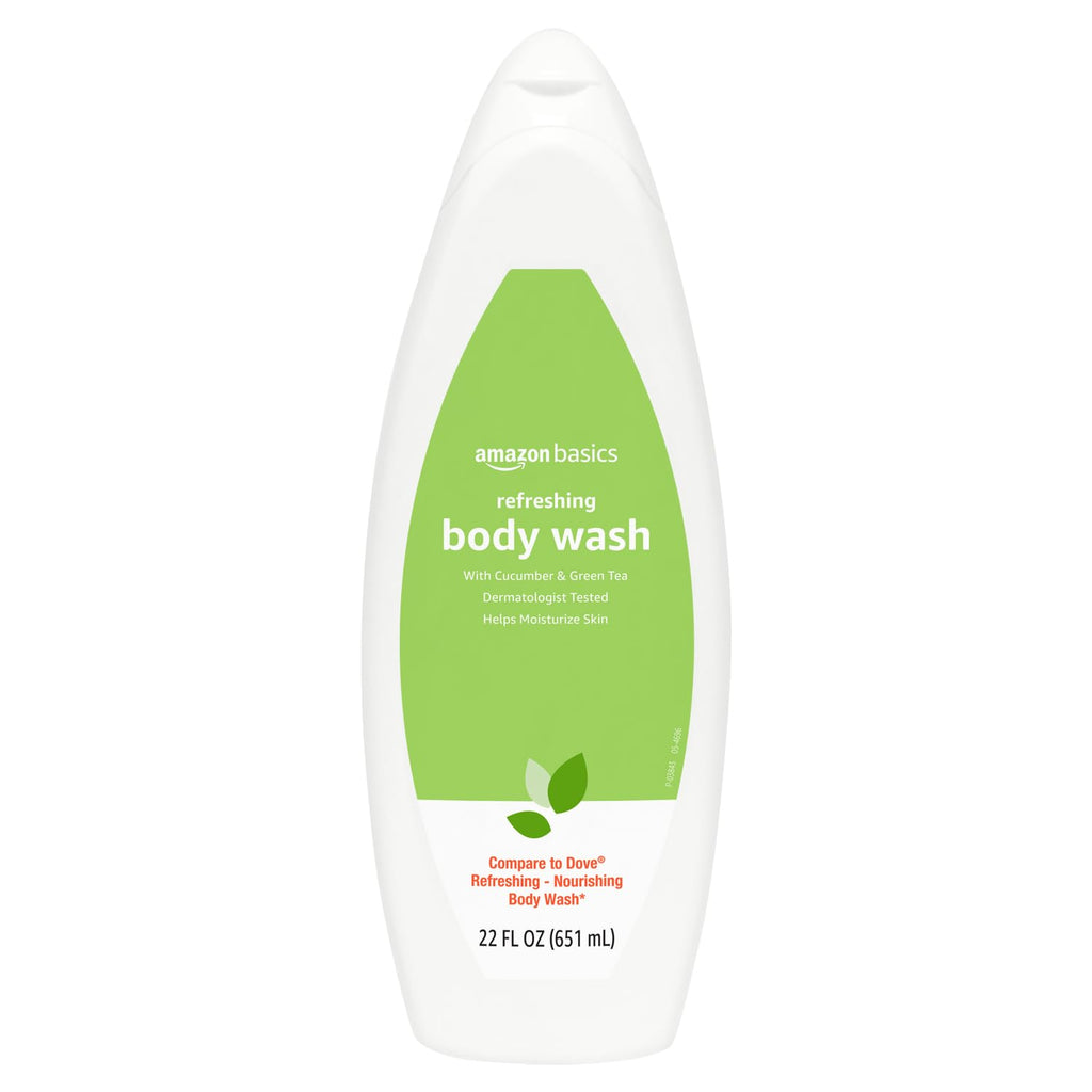 Amazon Basics Moisturizing Body Wash, Fresh Scent, Deep Moisture, Nourishing, Dermatologist Tested, 22 fl oz (1-Pack)