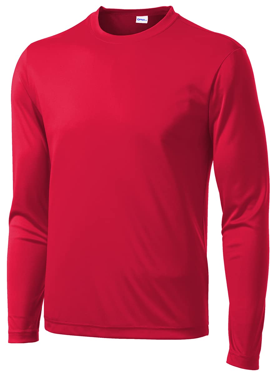 Men's Long Sleeve Moisture Wicking Athletic Shirts, Dry Fit Long Sleeve UV Protection Shirts Men for Workout, Running, Hiking
