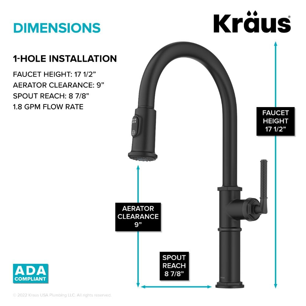 KRAUS Allyn Transitional Bridge Kitchen Faucet with Pull-Down Sprayhead in Brushed Gold, KPF-3121BG