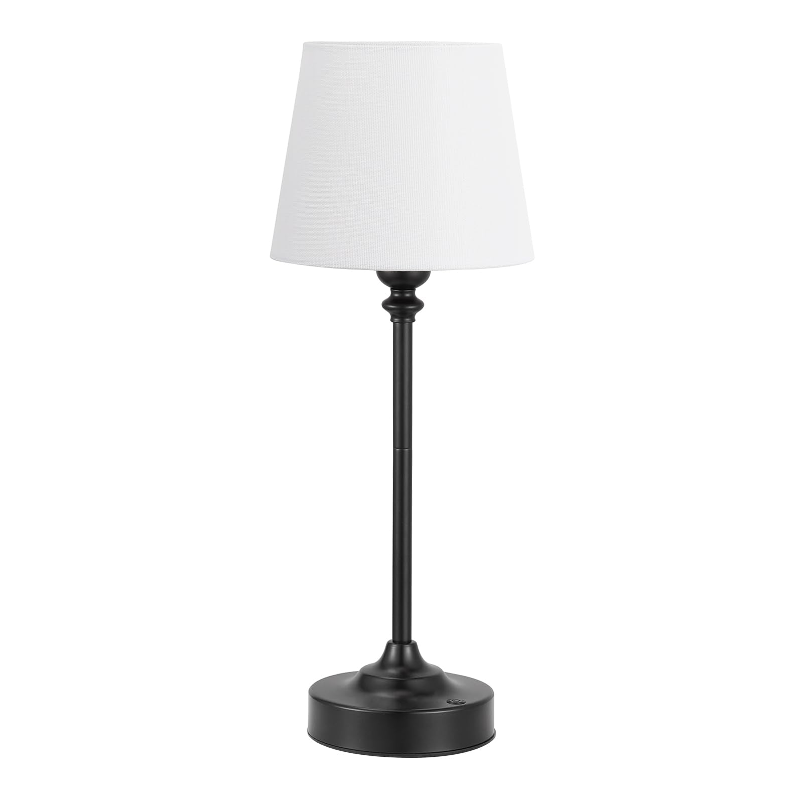 Touch Control Cordlss Table Lamp, USB-C Rechargeable Lamp with Stepless Dimming, 4000mAh Battery Operated Bedside Lamp for Bedroom, Living Room, Night Light & Emergency Lighting, Black, 1 Pack