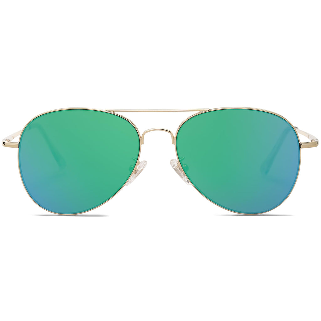 SOJOS Classic Aviator Sunglasses for Women Men Metal Frame Spring Hinges SJ1030