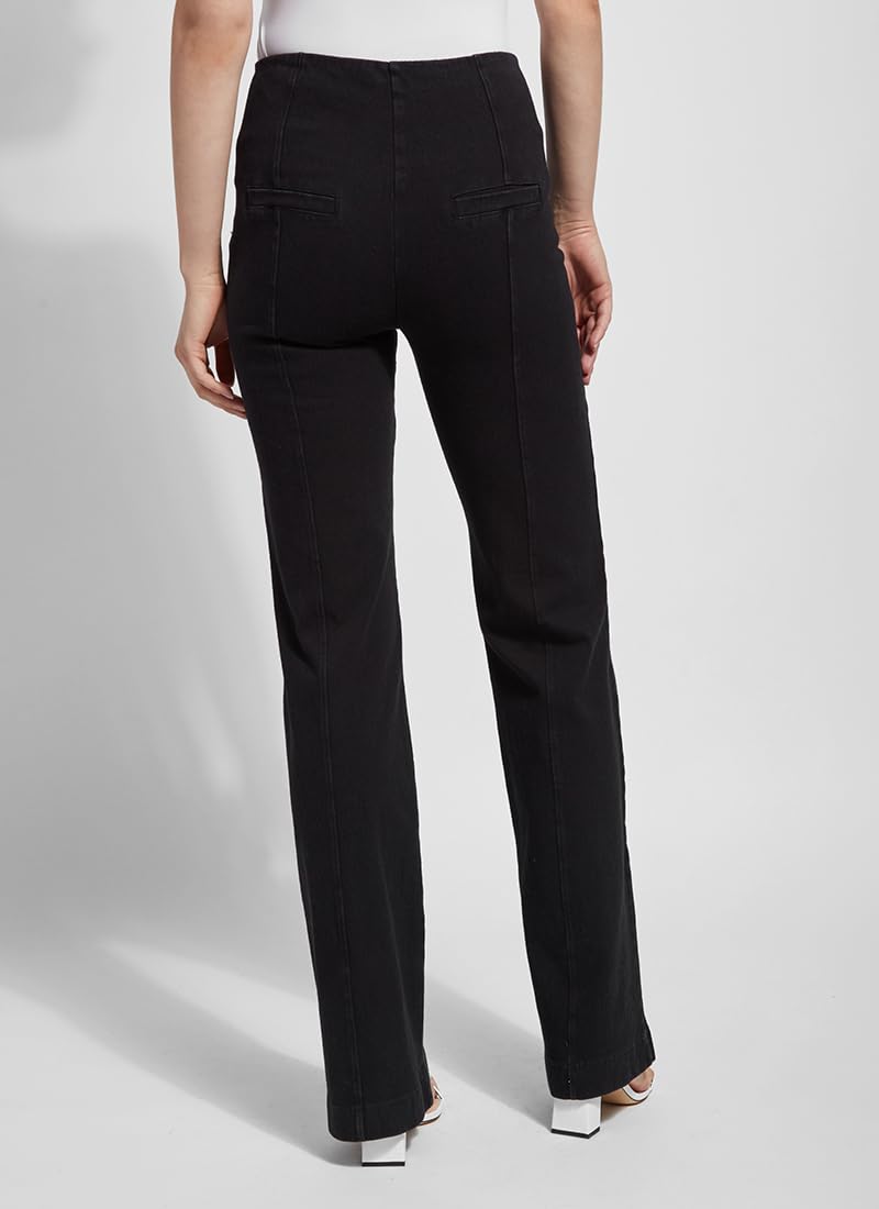 Lyssé Denim Trouser High Waisted Stretch Jeans for Women – Wide Leg Pull-On Pants with Flattering Fit & Soft Fabric