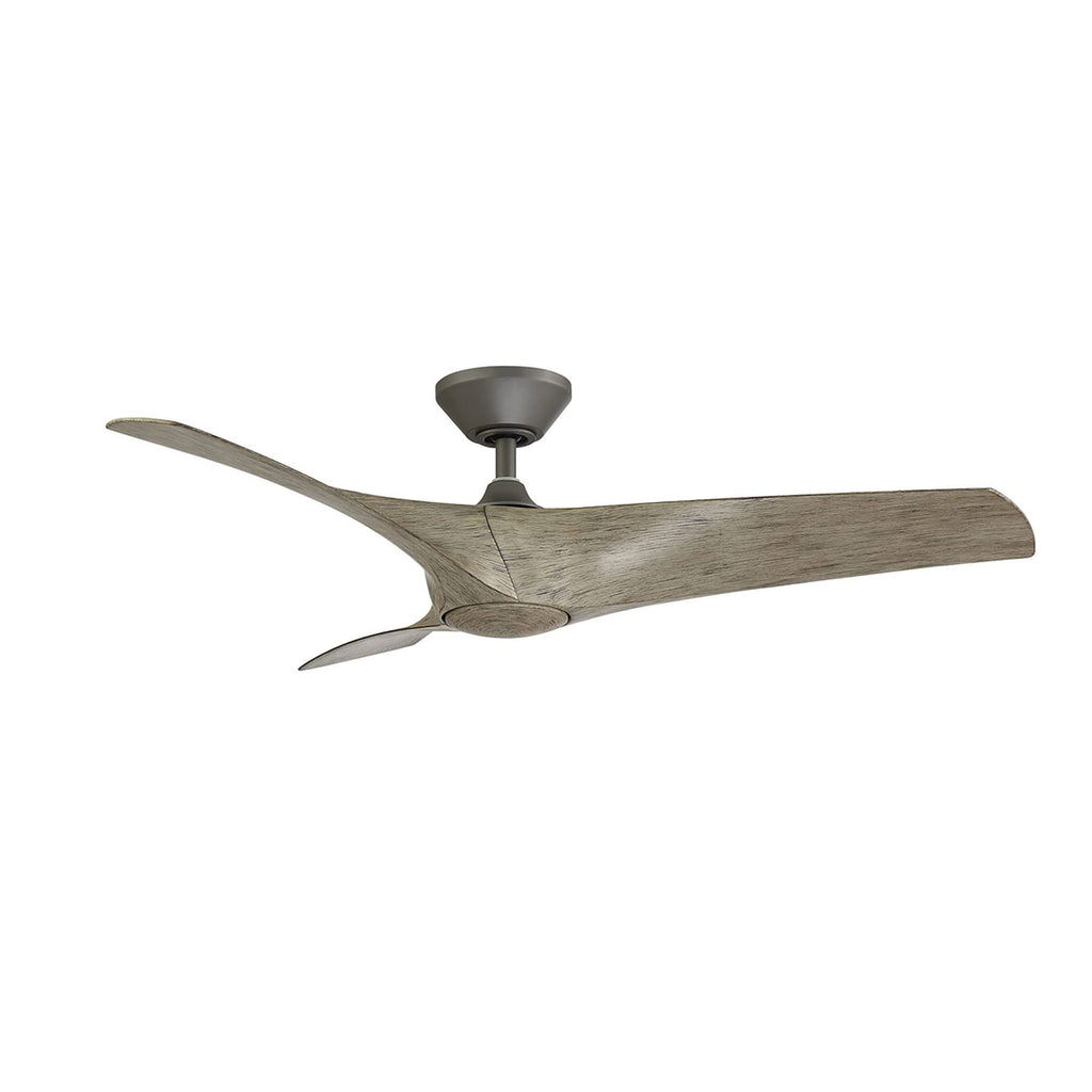 Modern Forms Zephyr Smart Indoor and Outdoor 3-Blade Ceiling Fan 52in Bronze/White Oak with Adjustable CCT 2700K-3000K-4000K-5000K LED Light Kit and Remote Control