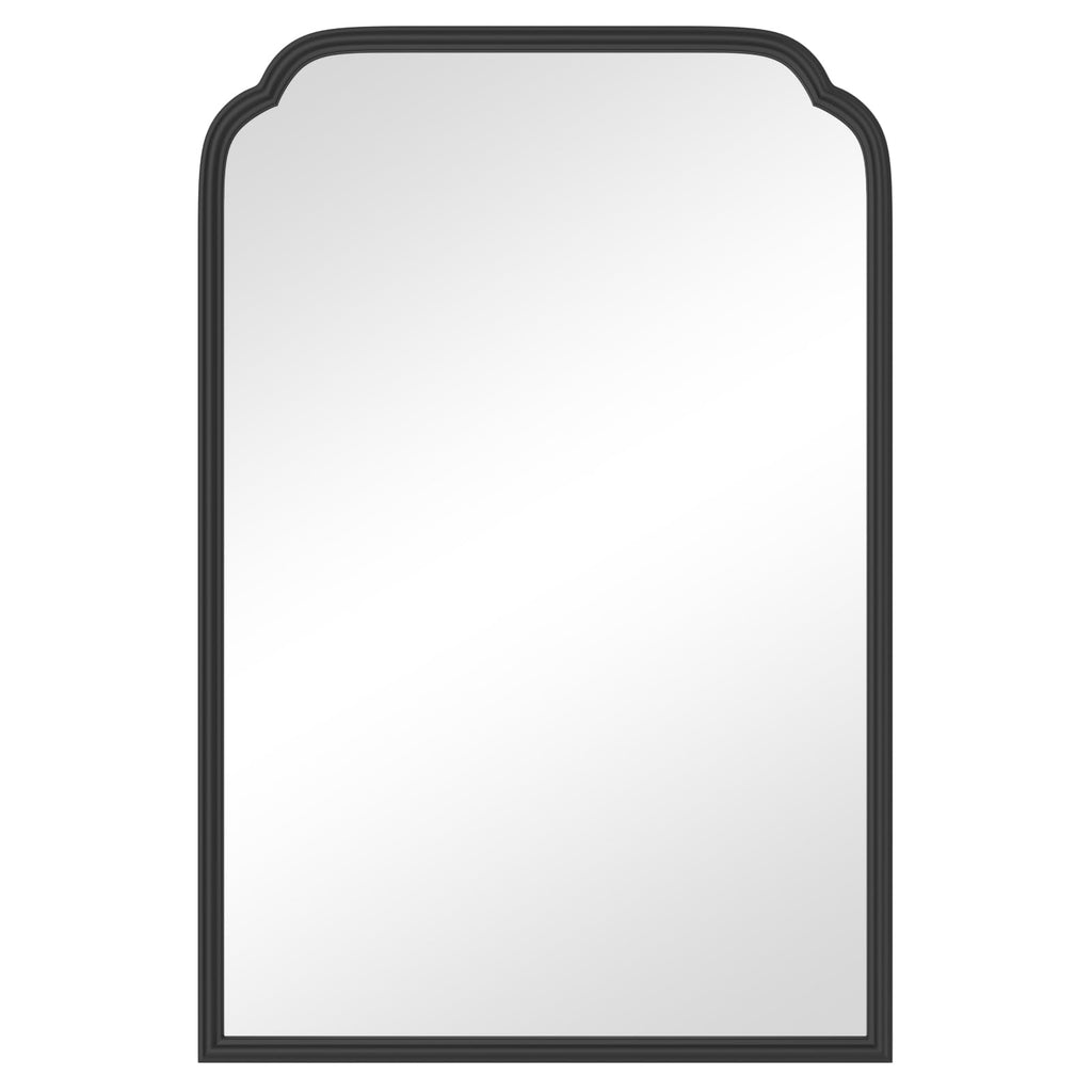 Ferytange 18X24 Inch Black Mirror for Wall with Metal Frame Rectangular Rounded Bathroom Vanity Mirror Anti-Rust, Hangs (Black 18" x 24")
