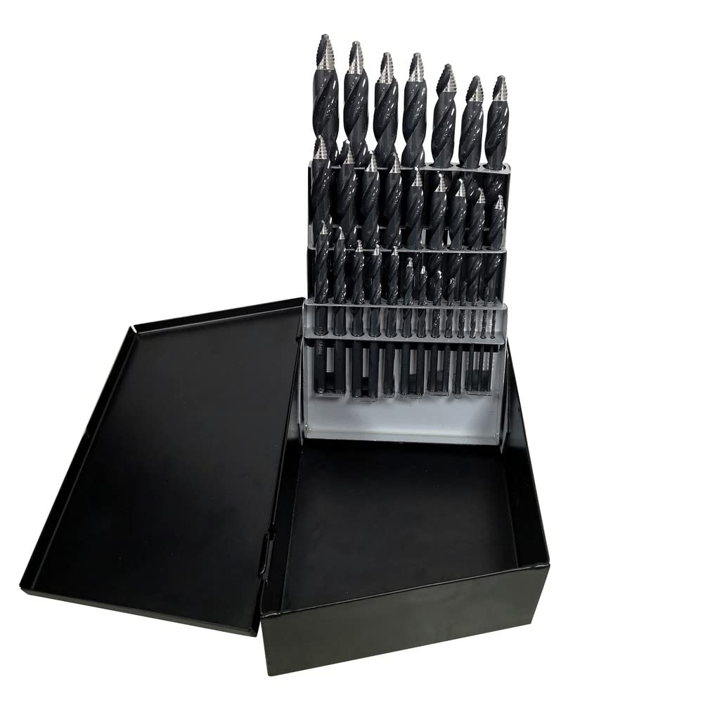 Astro Tools TS21 Onyx 21pc TurboStep HSS Mechanics Length 1/16" - 3/8" Drill Bit Set