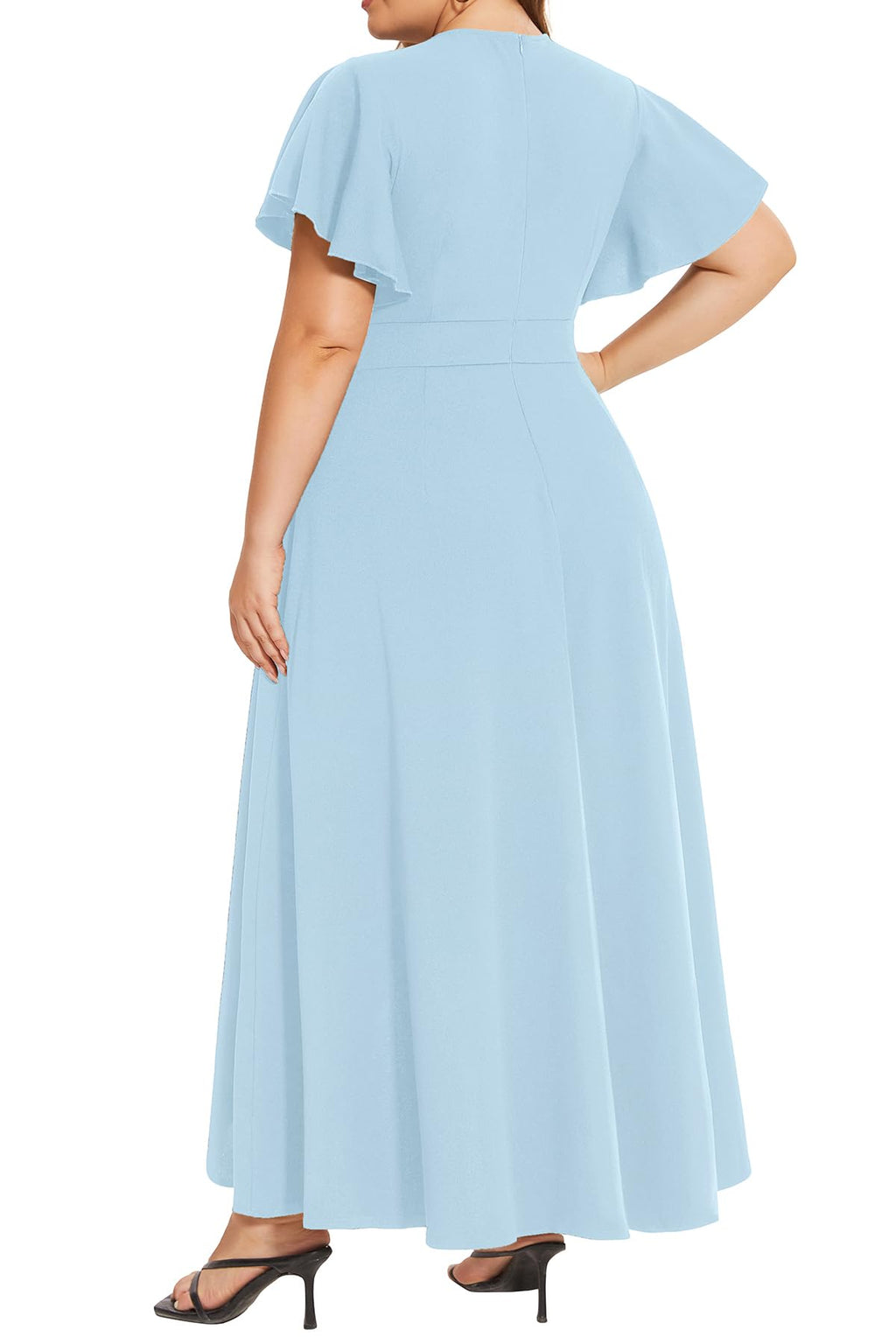 Pinup Fashion Women Plus Size Dresses Wedding Guest - Formal Cocktail Wrap High Low Long Dress