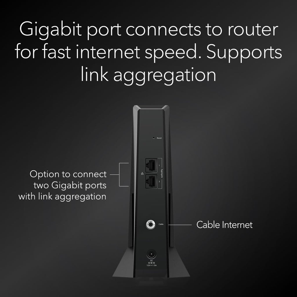 NETGEAR Nighthawk DOCSIS 3.1 Mid/high-Split Cable Modem (CM2500) – Approved for Today’s Faster Speeds & Compatible with All Providers Incl. Xfinity, Spectrum, Cox - for Plans up to 2Gbps