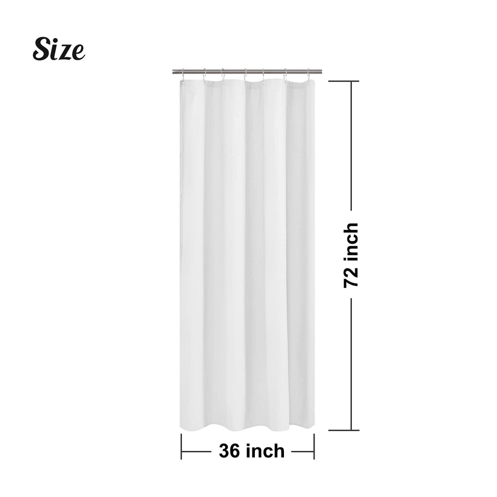 Mrs Awesome Embossed Microfiber Shower Curtain Liner 70 x 72 inches, Soft Fabric Shower Curtain Washable and Water Repellent,70x72, Cream