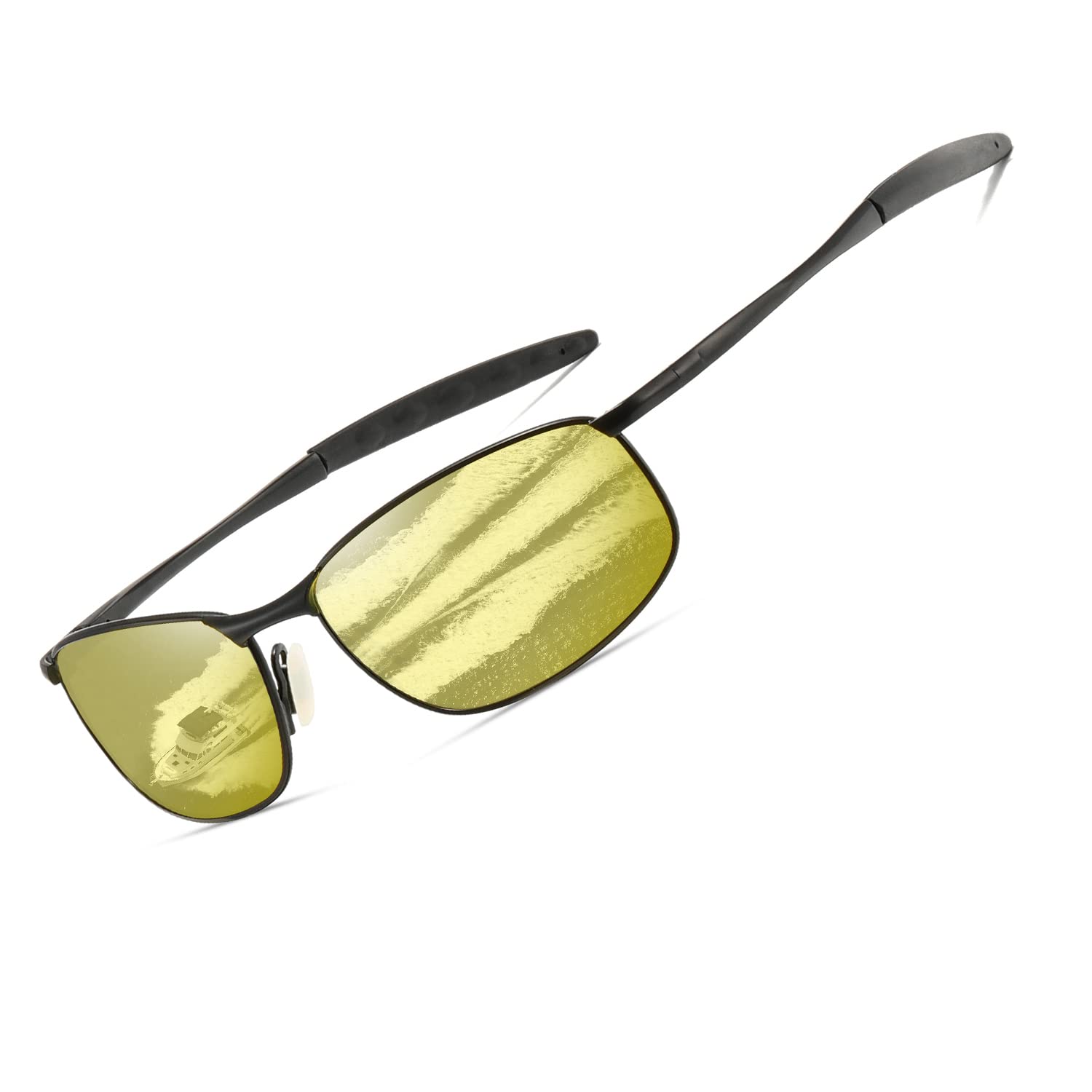 AEVOGUE Polarized Sunglasses For Men Rectangle Metal Frame Retro Sun Glasses AE0395