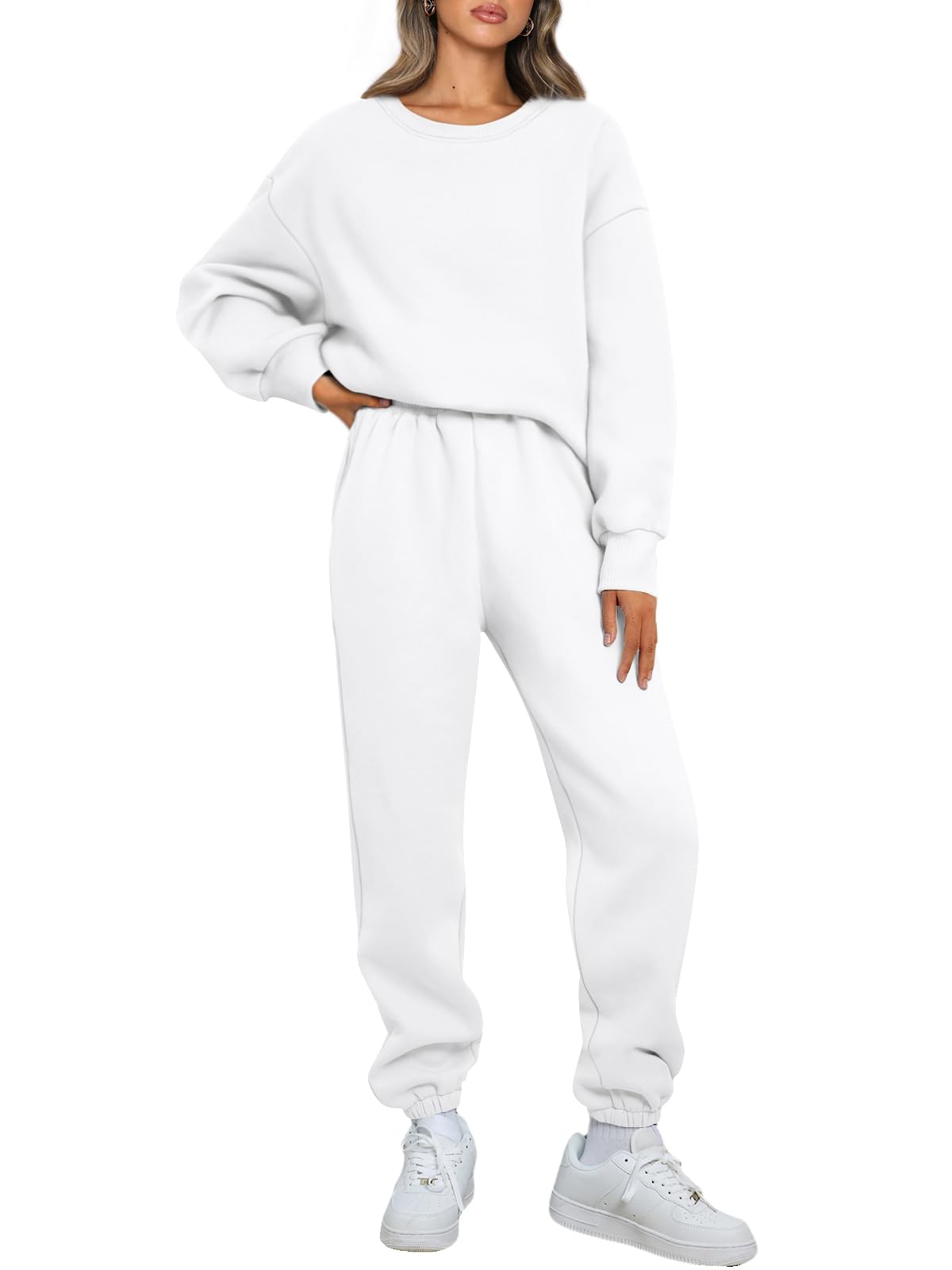 AUTOMET Womens 2 Piece Outfits Sweatsuit Lounge Sets Matching Sweat Set Pockets