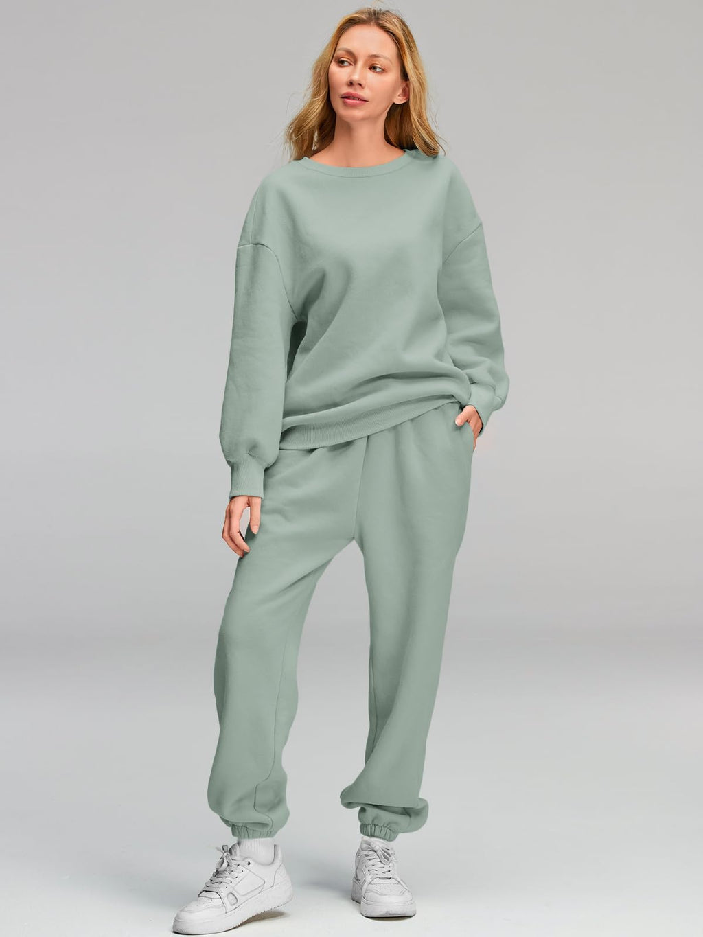 AUTOMET Womens 2 Piece Outfits Sweatsuit Lounge Sets Matching Sweat Set Pockets