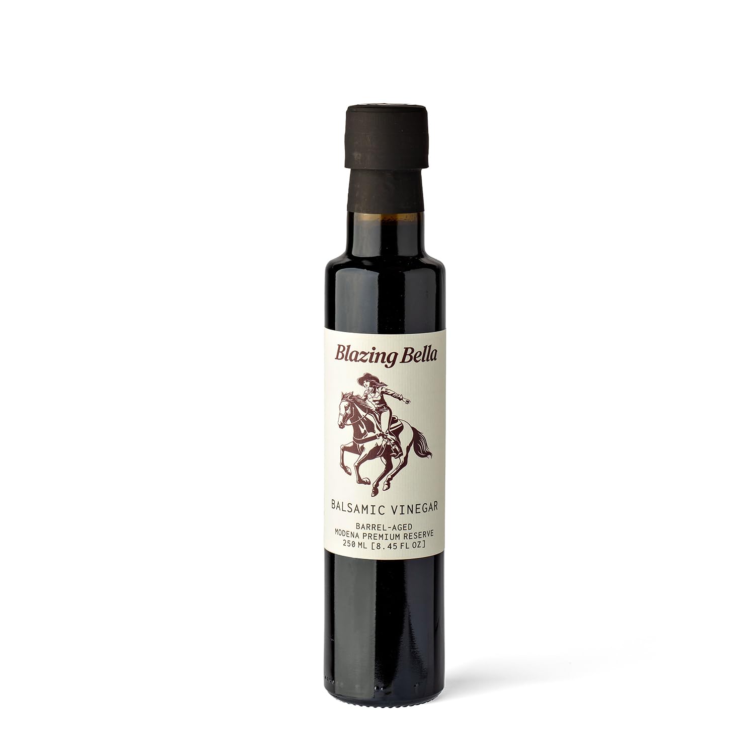 Blazing Bella Barrel Aged Balsamic Vinegar of Modena, Italy – Thick, Rich & Naturally Sweet – Premium Traditional Italian Balsamic – 8.45 fl oz (250ml)