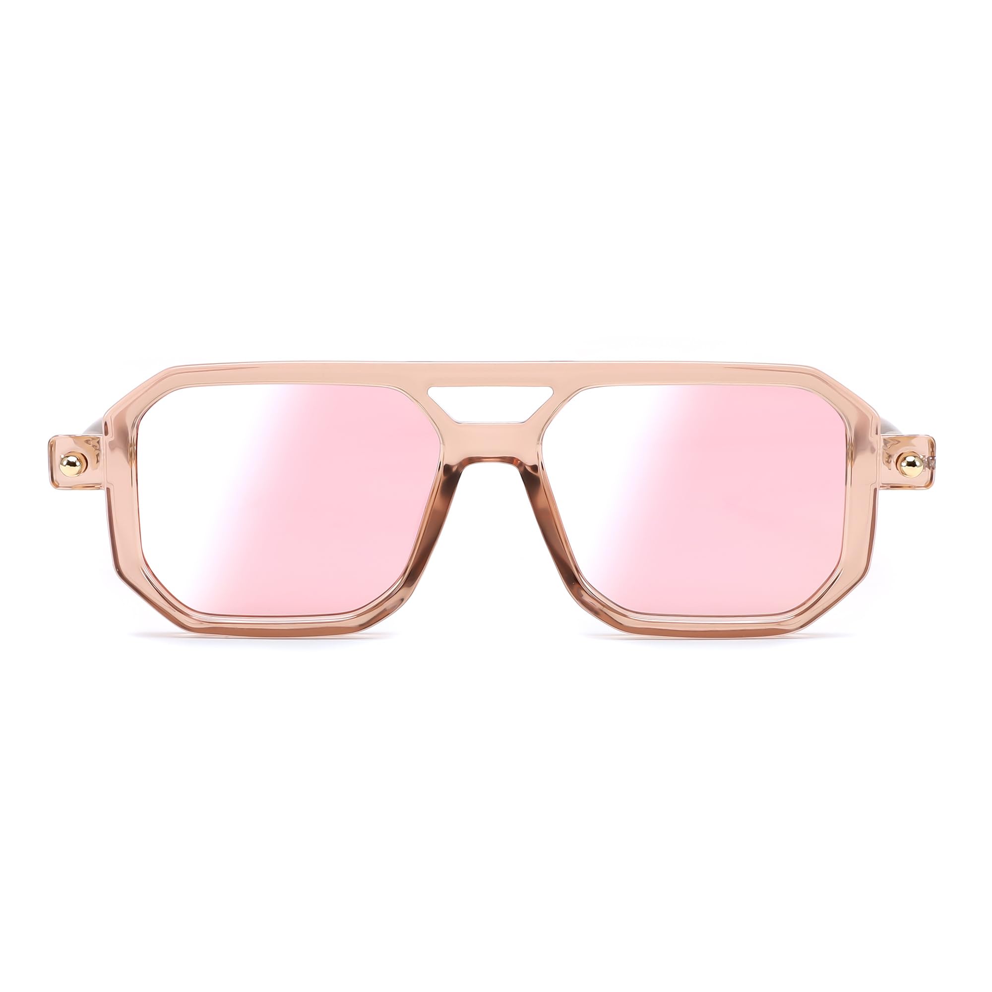 FEISEDY Vintage Square 70s Flat Aviator Sunglasses Women Men Classic Retro Stylish Frame UV400 Sunglasses B2622