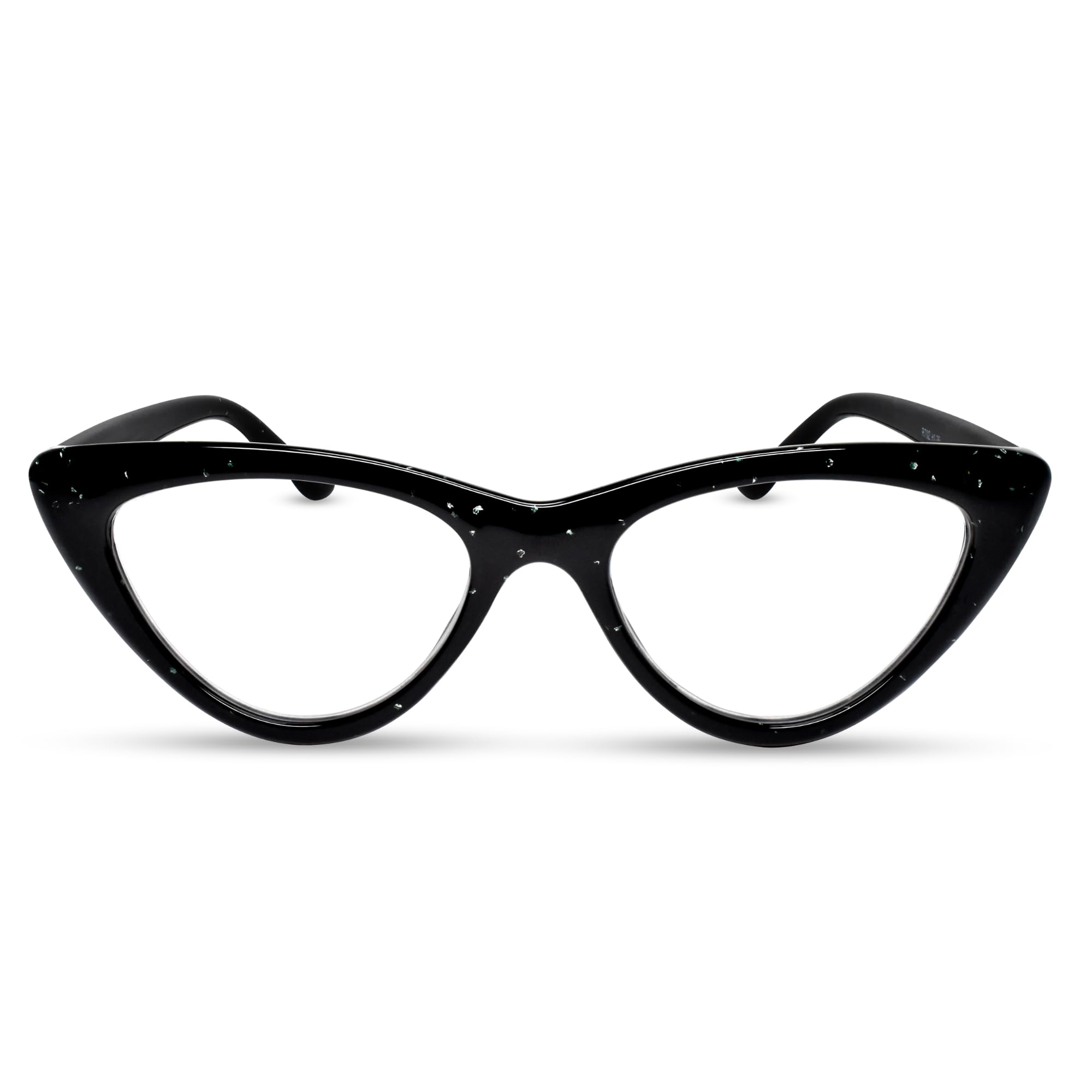 2SeeLife Premium Cat Eye TR-90 Reading Glasses for Women – Narrow–Medium Fit, Sturdy Frame, Spring Hinges, Stylish Readers, Black, +0.50