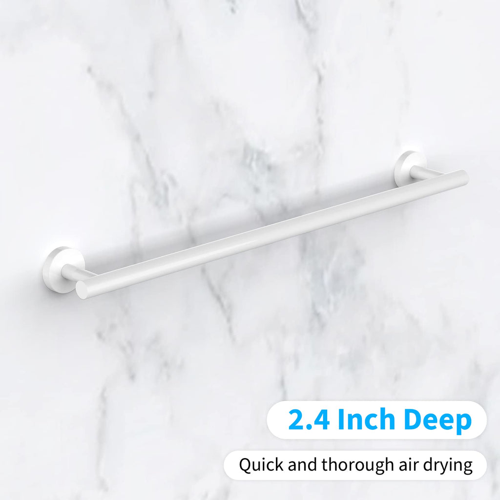 Cilee 2 Pieces Matte Black Bathroom Towel Bar, 24 Inch Double Towel Racks,Bathroom Towel Holder Towel Hanger for Bathroom Stainless Steel Wall Mount