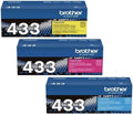 Brother TN433C, TN433M, TN433Y (TN-433C, TN-433M, TN-433Y) Cyan, Magenta and Yellow Color Toner Cartridge Set
