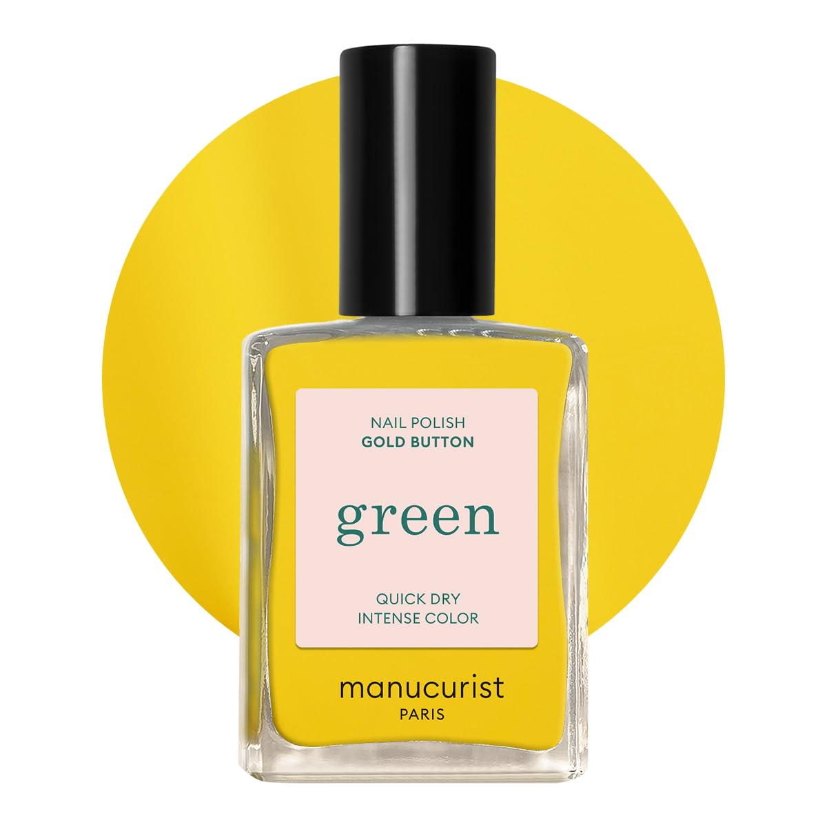 Manucurist Green Quick Dry Nail Polish Aubergine - Dark Purple Nail Polish - 9-Free, Plant-Based and Vegan - Non Toxic - Natural Classic - Nails Care - Manicure - Made in France - 0.5 fl oz