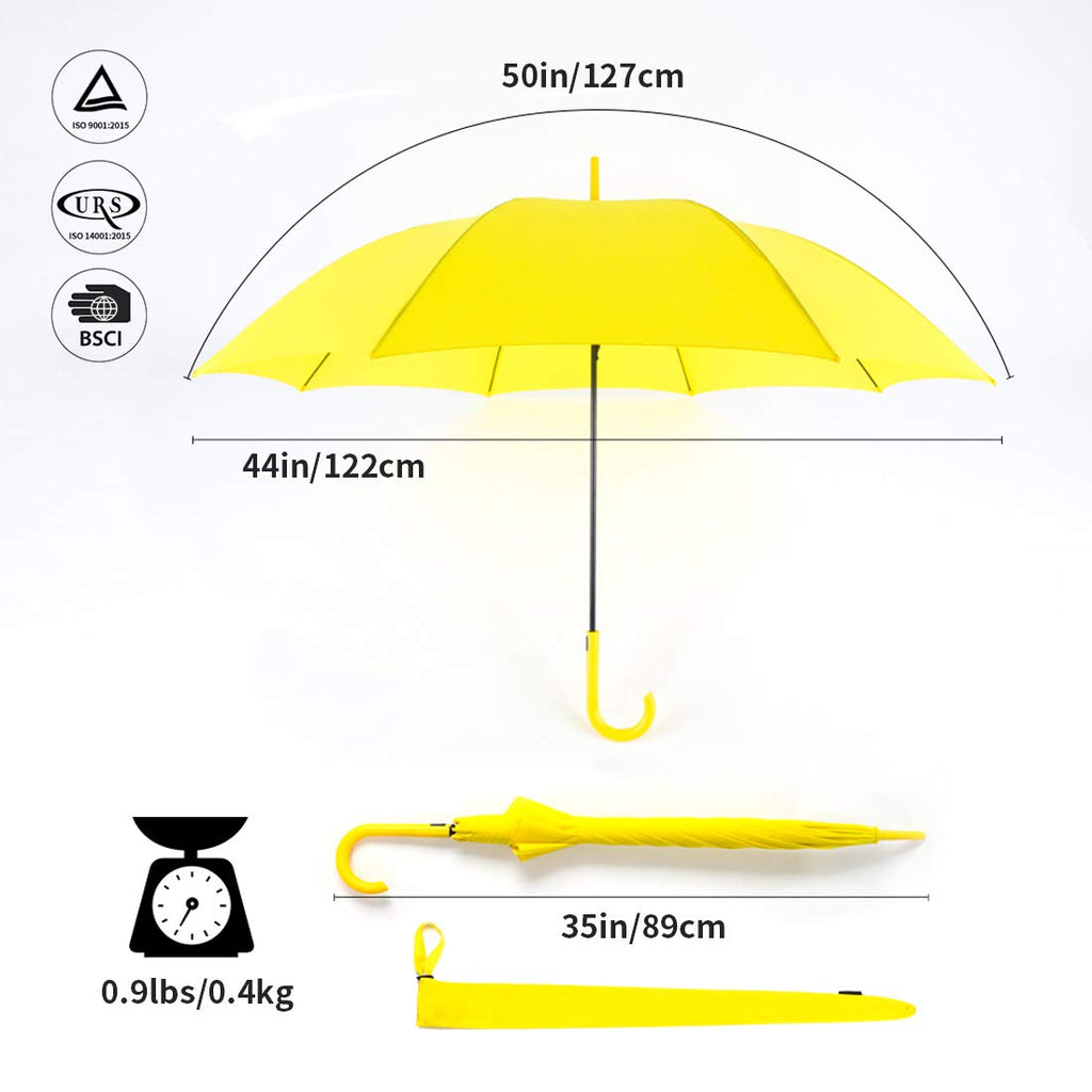 RUMBRELLA UV Stick Umbrella Auto Open UPF 50+ with J Hook Handle 51IN