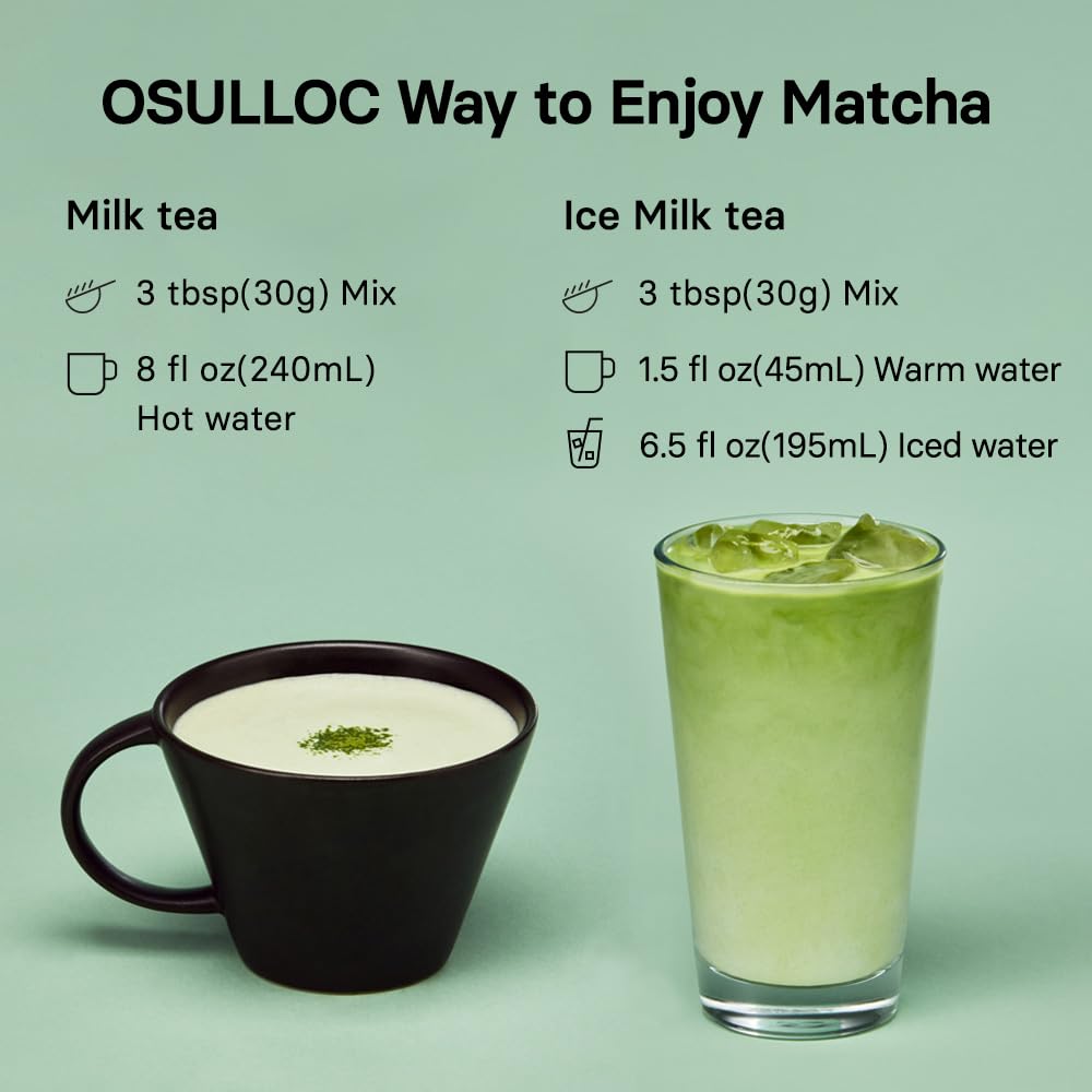 OSULLOC Volcanic Isle Matcha Powder, Ceremonial Grade Korean Matcha, Green tea powder from Jeju Island (1.41oz, 40g)