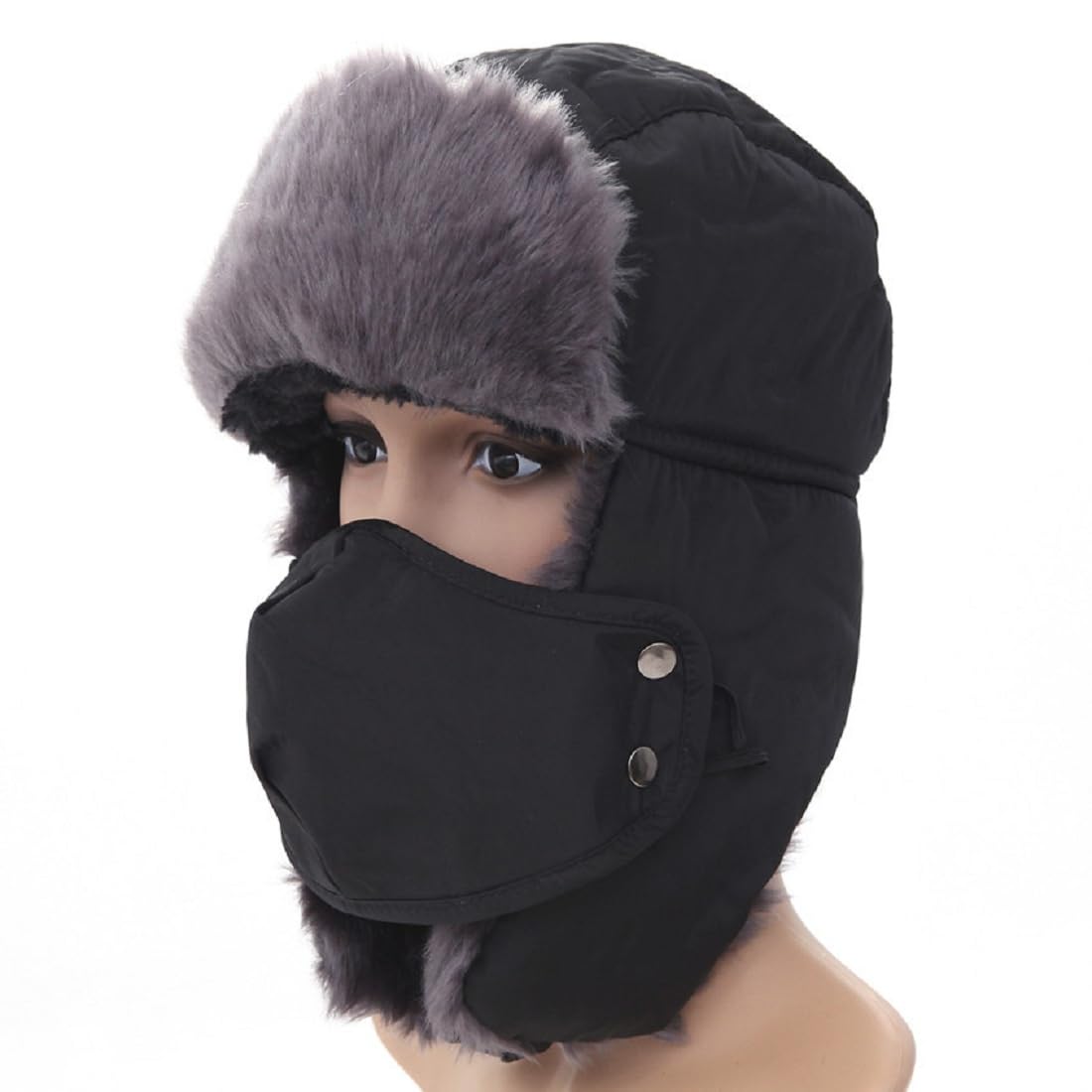 ASWER Trapper Warm Russian Trooper Hat Winter Skiing Cap Women Men Windproof