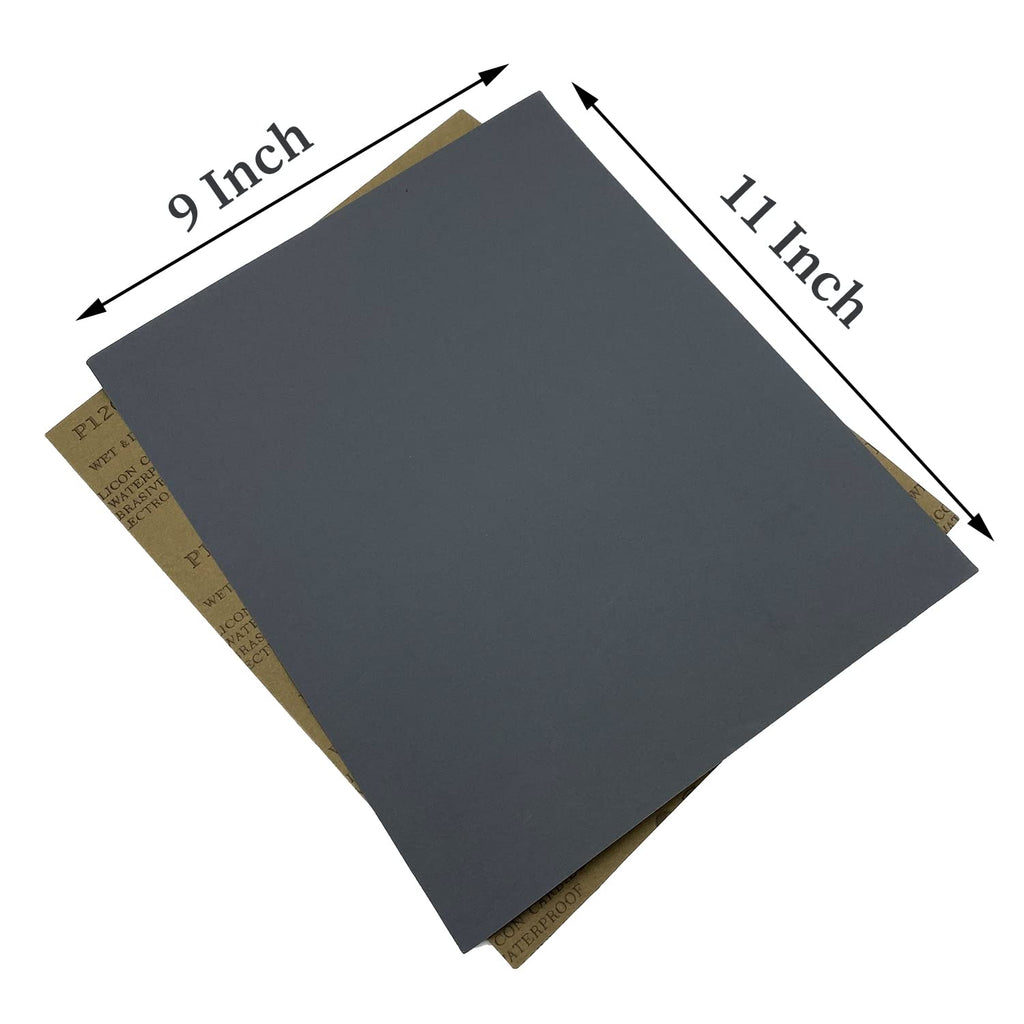 80 Grit Wet Dry Sandpaper, 9 x 11 Inch Sanding Sheets, 10PCS Premium Silicon Carbide Sand Paper for Wood Metal Ceramic or Auto Polishing and Scratches Removing