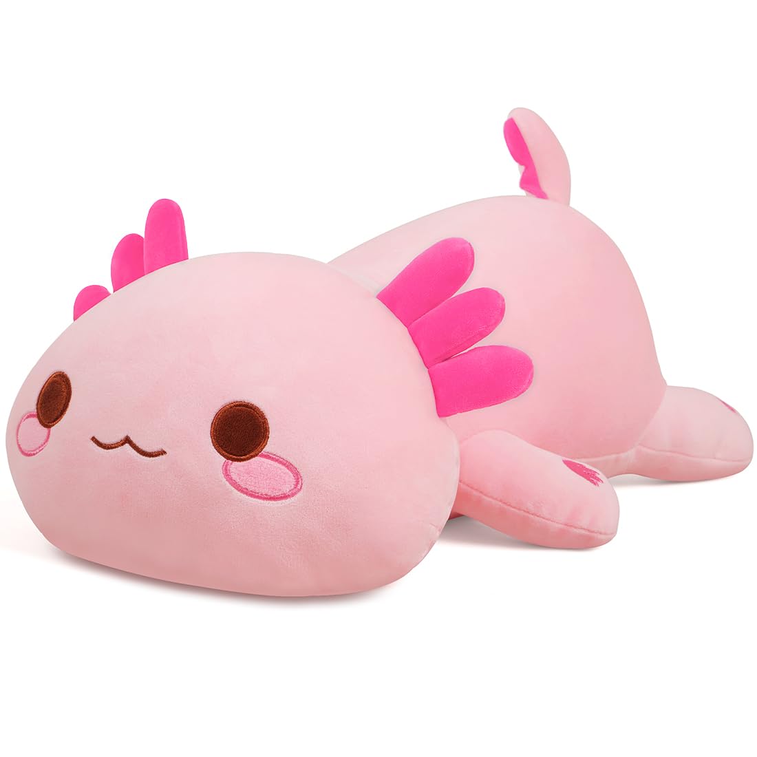 SNOWOLF Black Axolotl Plush Pillow Cute and Soft Axolotl Stuffed Animal Kawaii Plushie Toy Great Gift for Kids, 12"