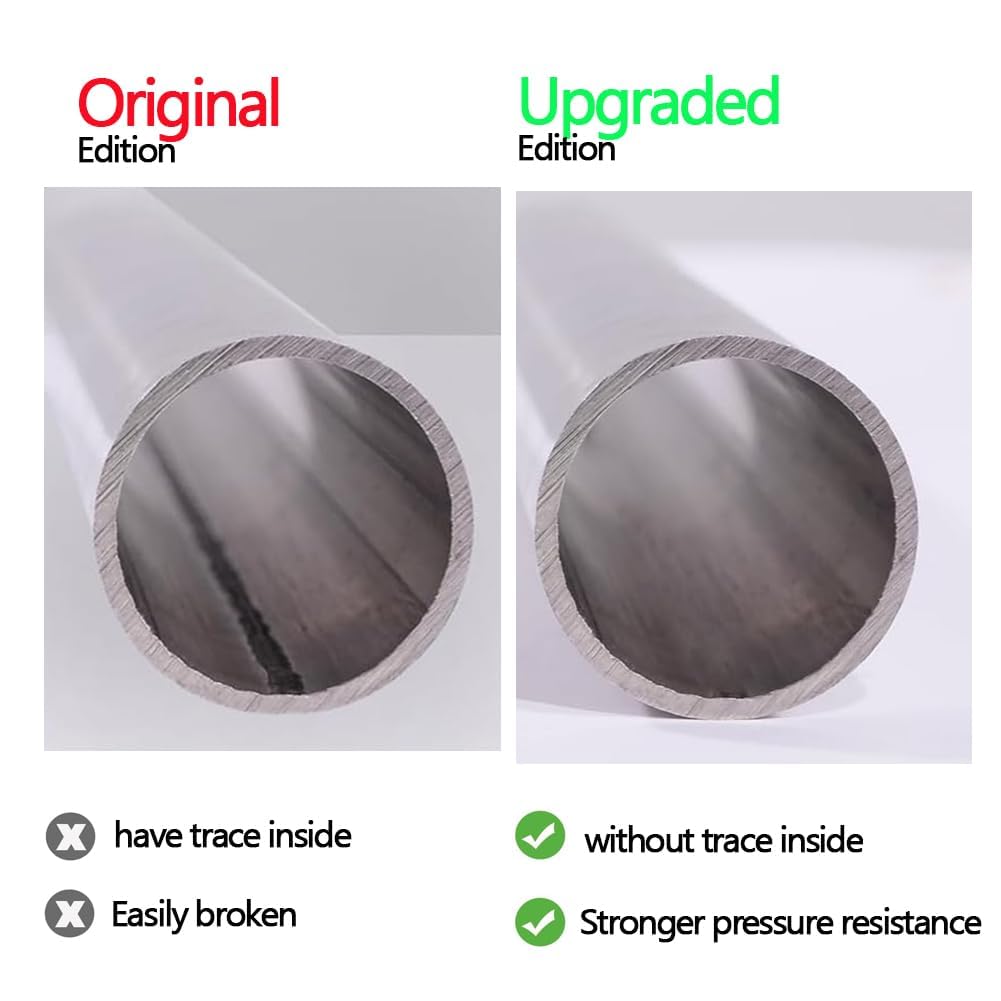 1" OD 304 Stainless Steel Tube, Thickened Pipe Wall & Weldable Tubing, Round Metal Pipe Industrial Straight Tube 10 inch Length (2 Pcs)
