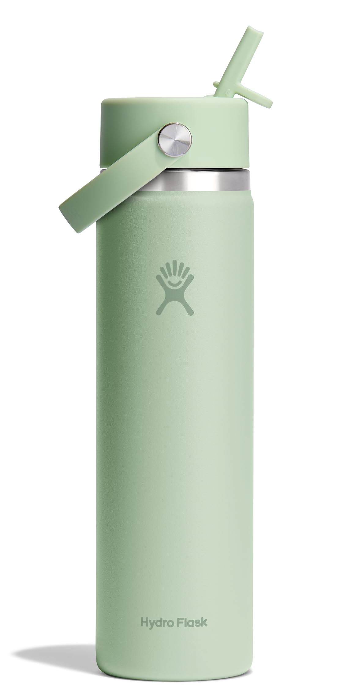 Hydro Flask Water Bottle - Insulated Stainless Steel - Wide Straw Lid, Non Spill, Leakproof in 24 Oz Forest Green Arc