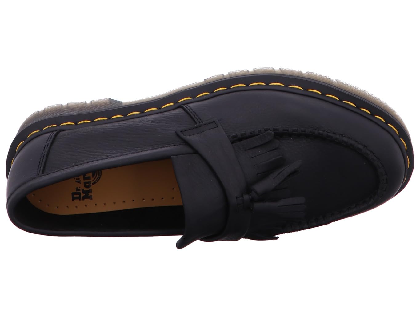 Dr. Martens Unisex Adult Adrian Yellow Stitch Leather Loafers