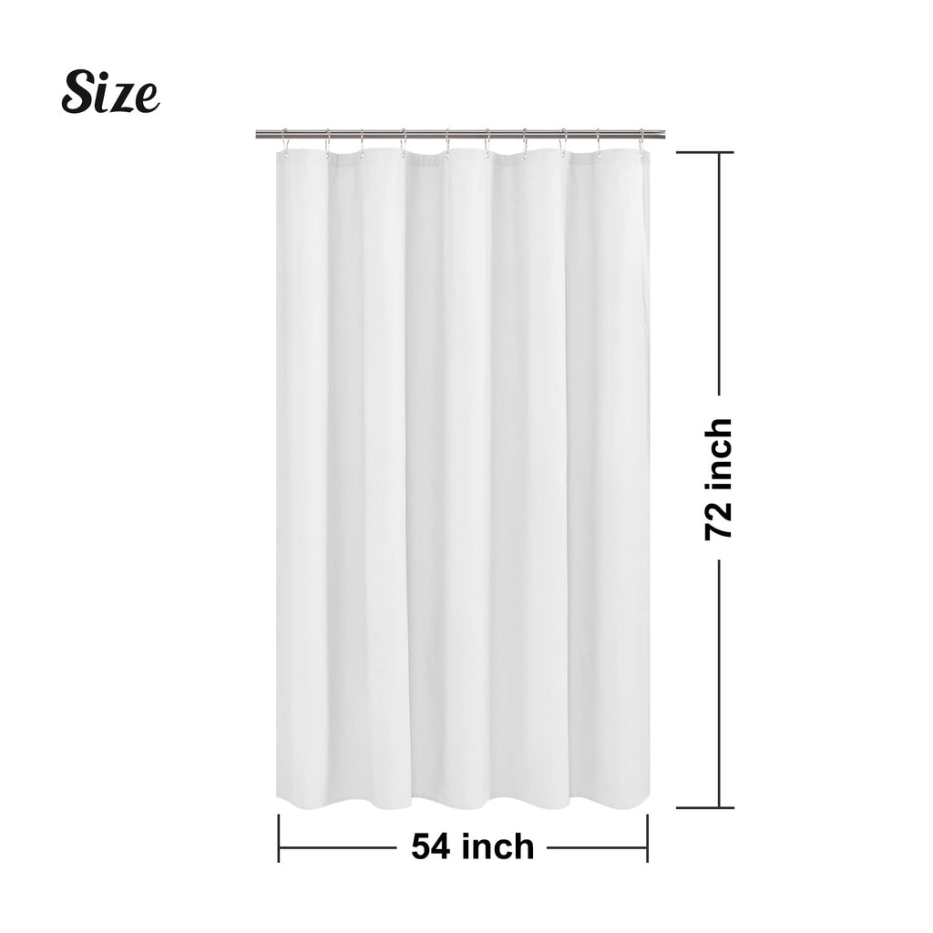 Mrs Awesome Embossed Microfiber Shower Curtain Liner 70 x 72 inches, Soft Fabric Shower Curtain Washable and Water Repellent,70x72, Cream