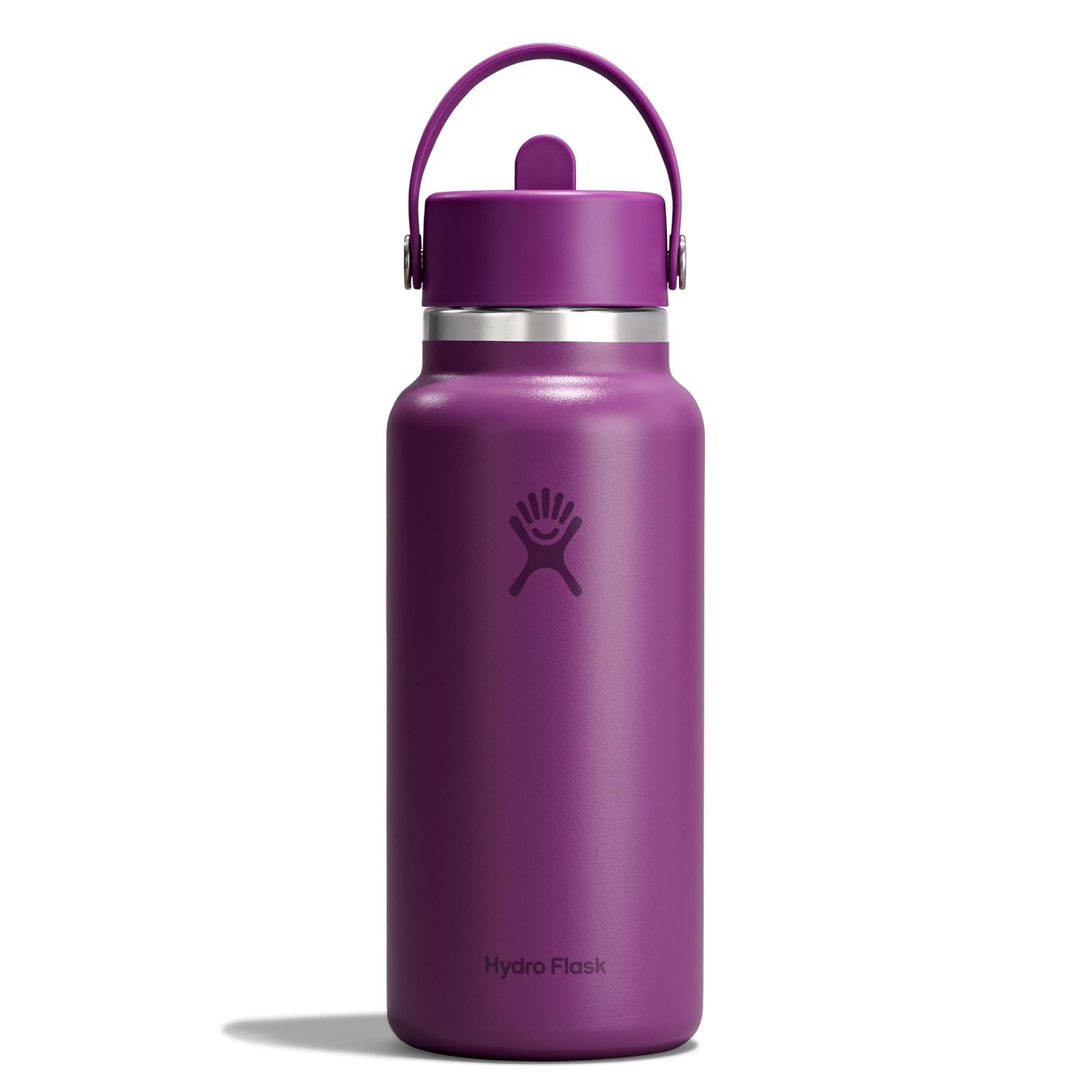 Hydro Flask Water Bottle - Insulated Stainless Steel - Wide Straw Lid, Non Spill, Leakproof in 24 Oz Forest Green Arc
