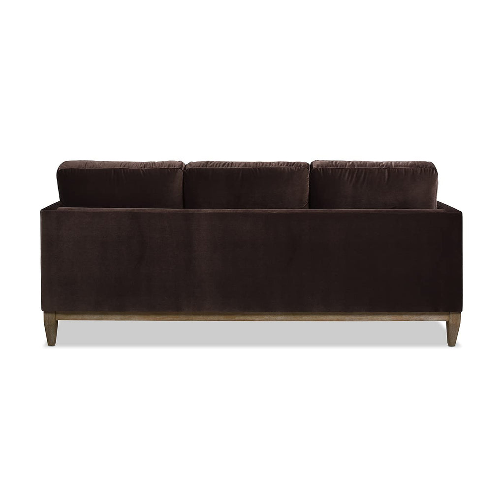 Jennifer Taylor Home Knox 84" Modern Farmhouse Performance Velvet Fabric Living Room Sofa Couch in Burnt Orange