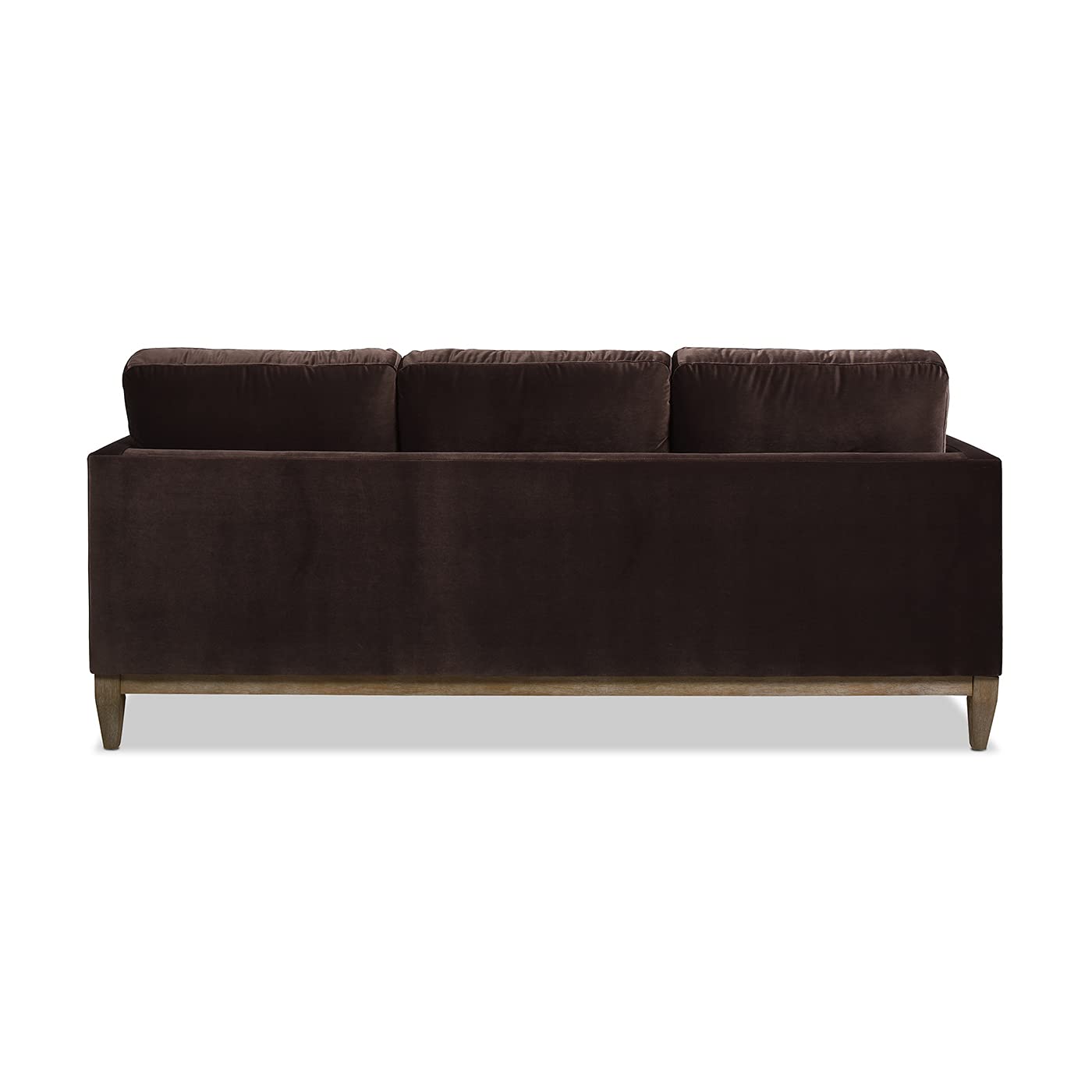 Jennifer Taylor Home Knox 84" Modern Farmhouse Performance Velvet Fabric Living Room Sofa Couch in Burnt Orange