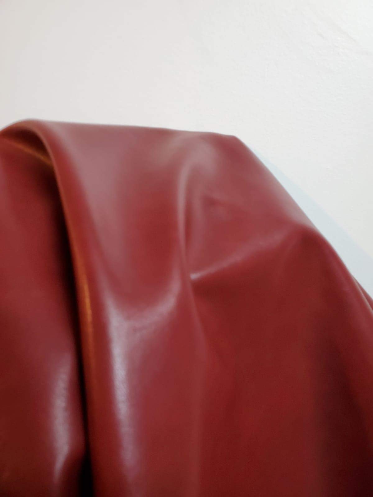 NAT Leathers™ | Acorn Brown Crazy Horse Soft Faux Leather Sheet PU (Peta Approved Vegan) | by The Yard Synthetic Pleather 0.9 mm Thick | 1 Yard (36 x 54 inch) Smooth Upholstery | Acorn, 1 Yard