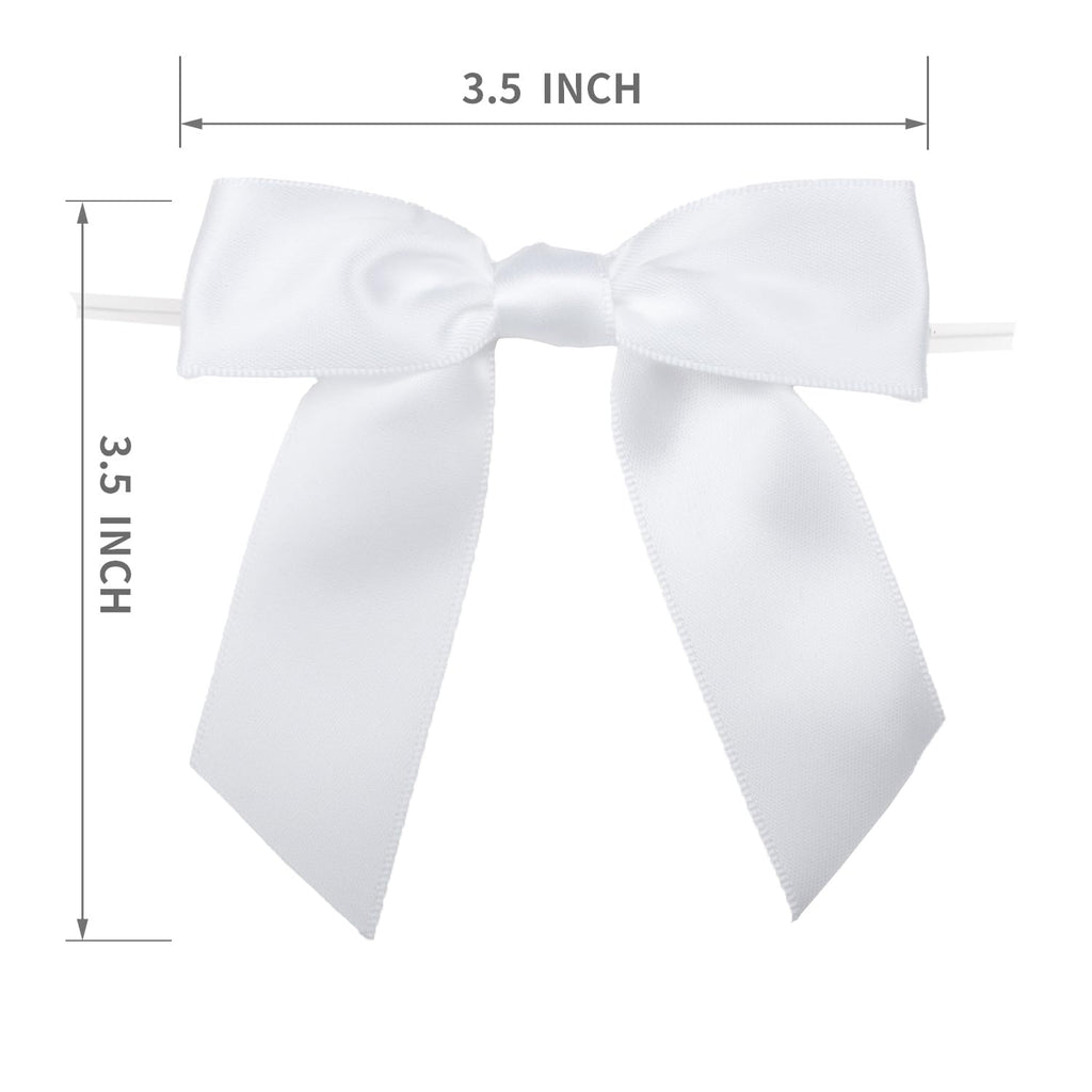 7Rainbows 50pcs Boutique 1.5" Black Satin Ribbon Mini Bows for Craft Sewing Scrapbooking Wedding and Gift Wrapping