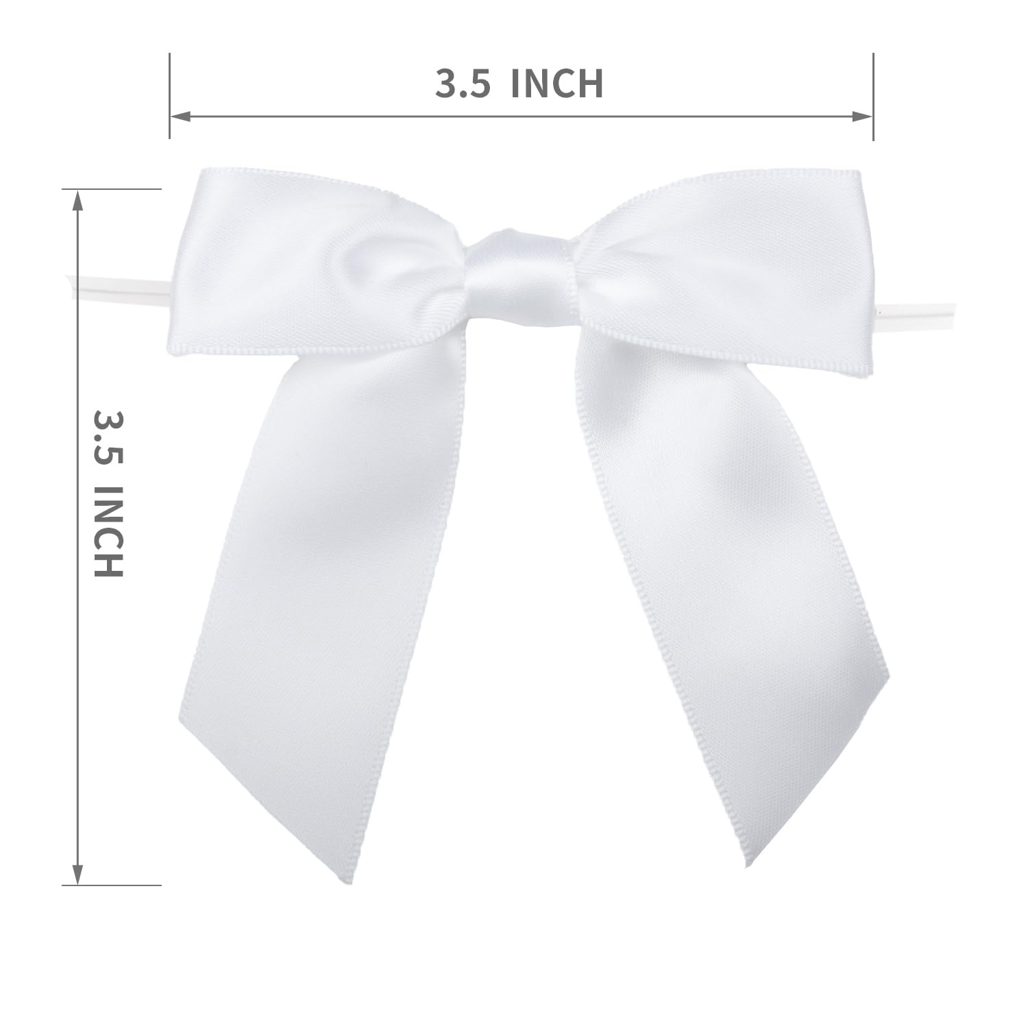 7Rainbows 50pcs Boutique 1.5" Black Satin Ribbon Mini Bows for Craft Sewing Scrapbooking Wedding and Gift Wrapping