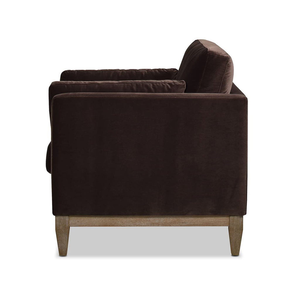 Jennifer Taylor Home Knox 84" Modern Farmhouse Performance Velvet Fabric Living Room Sofa Couch in Burnt Orange