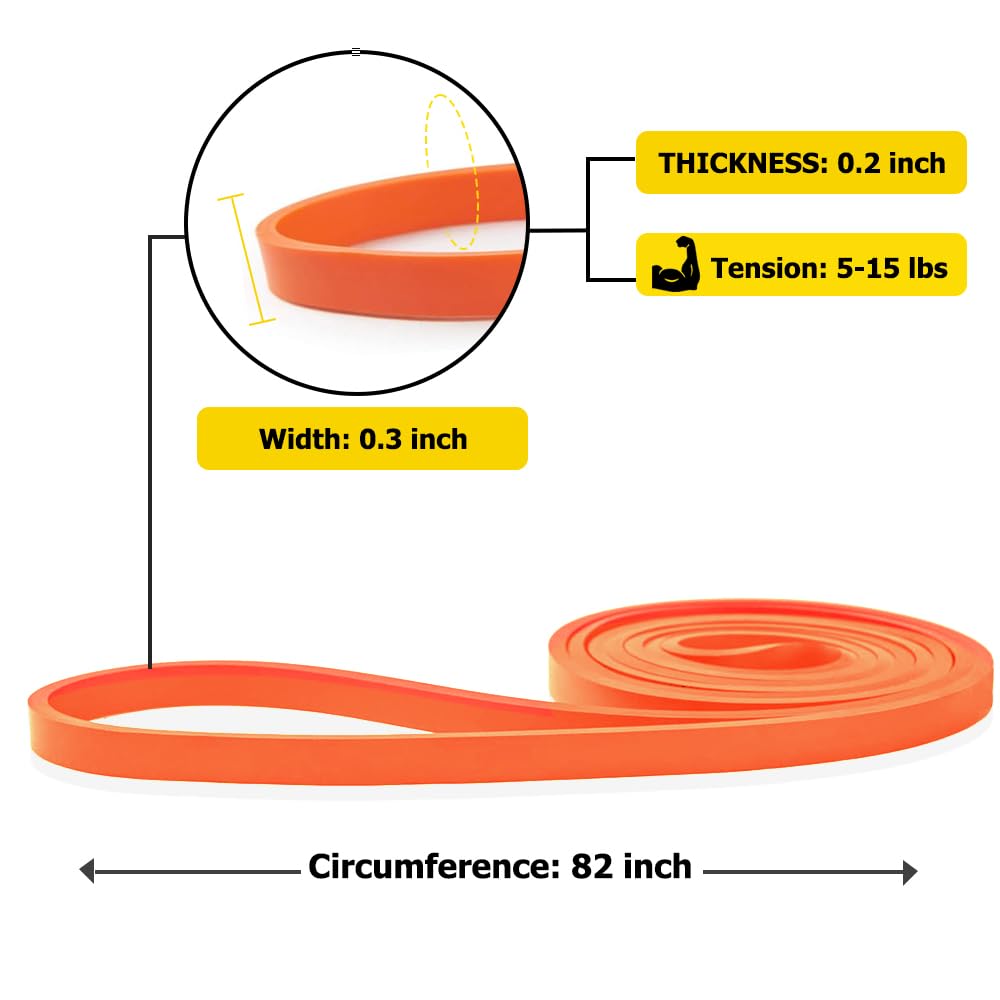 ROSAPOAR Resistance Band Pull up Band Fitness Exercise Bands Natural Latex for Workout Body Stretch Powerlifting Band Fitness Sport Training at Home/The Gym