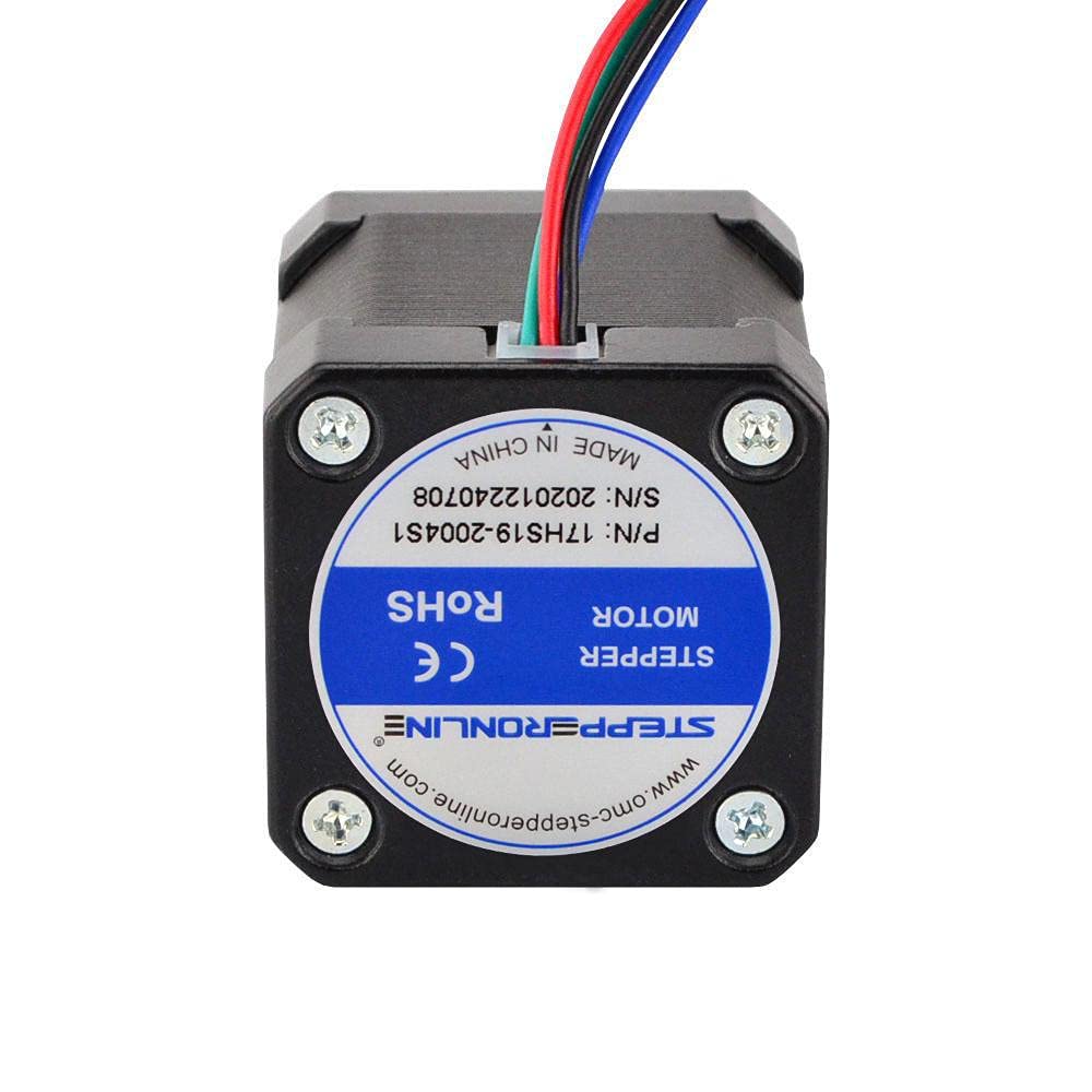 STEPPERONLINE Nema 17 Stepper Motor Bipolar 2A 59Ncm(84oz.in) 48mm Body 4-Lead W/ 1m Cable and Connector Compatible with 3D Printer/CNC