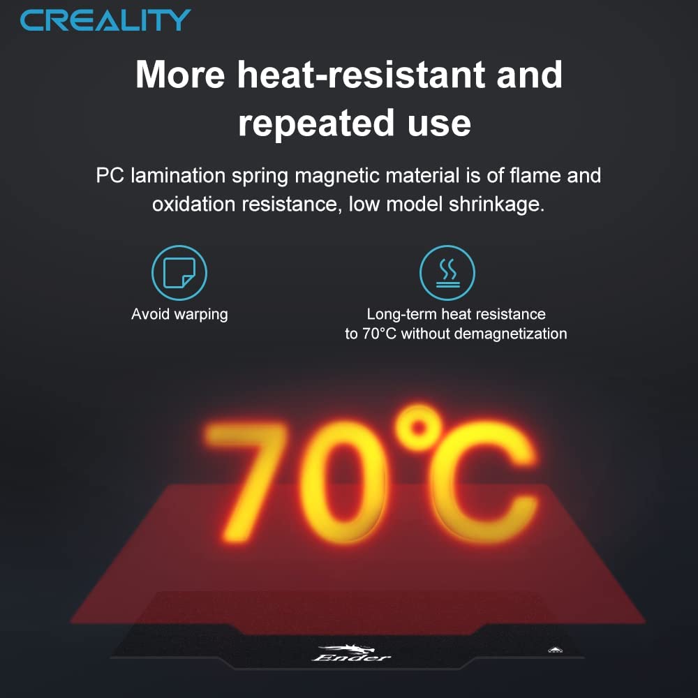 Creality Ender 3 V4 Build Plate, Original PEI Printing Plate Kit 225*250mm, Flexible Spring Steel Magnetic Platform Plate, Easy Print Removal, Heat Resistant For Creality Ender 3 V4 Combo 3D Printer