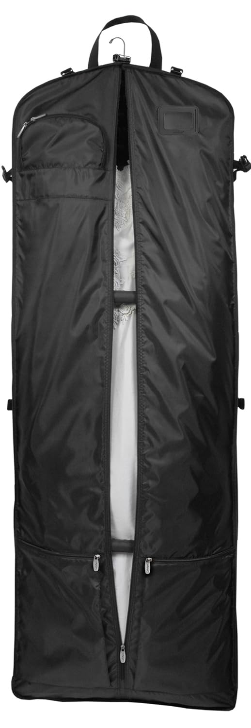 WallyBags 66” Premium Tri-Fold CarryOn Destination Wedding Dress Garment Bag