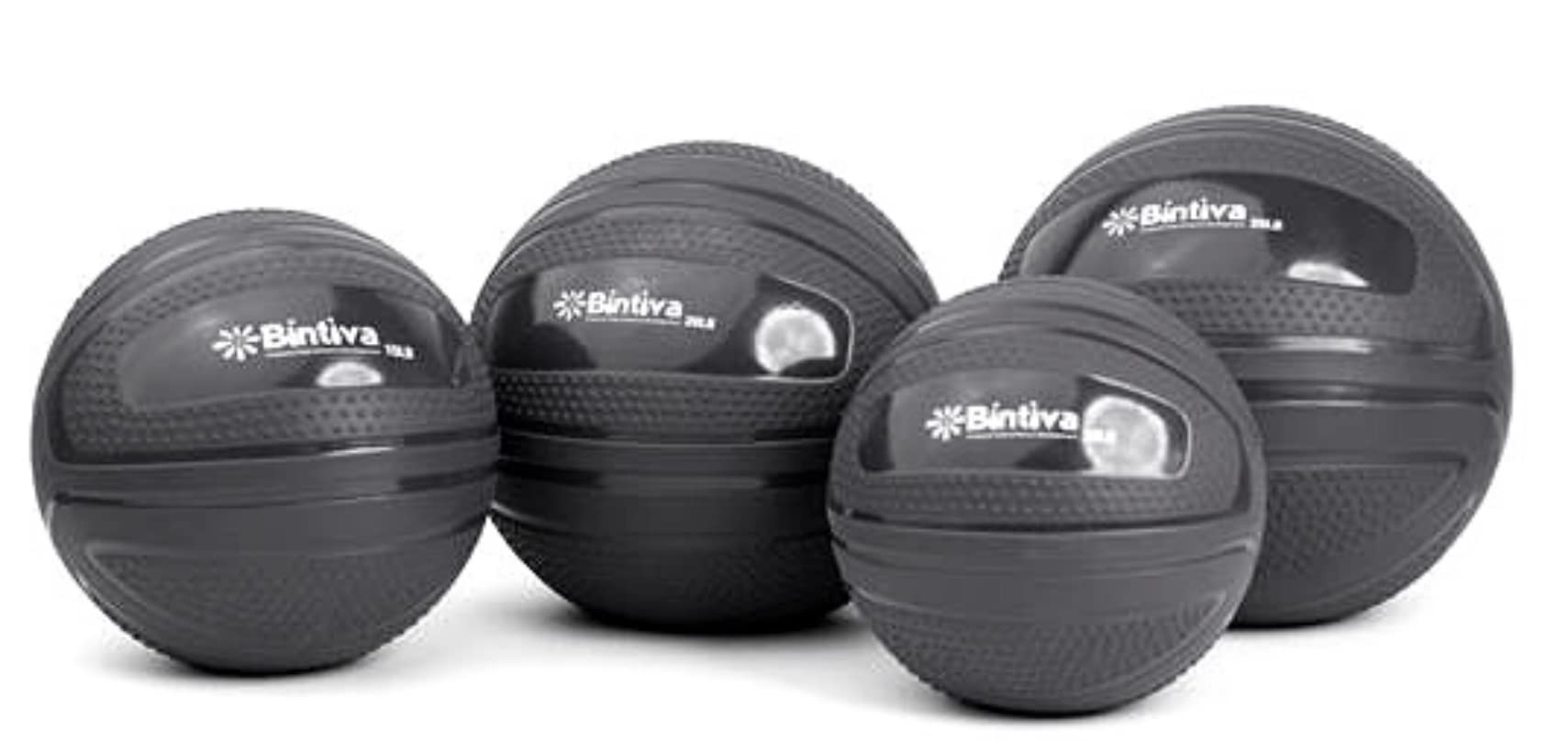 bintiva Non Bounce Slam Ball - Exercise Weighted Deadball for Workout and Fitness Routines - Medicine Dead Weight Ball