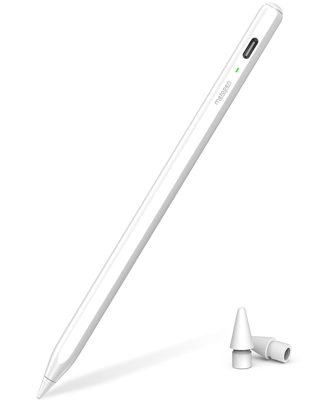 Metapen Pencil Air8 Pro for iPad 2018-2026, Ultra-Quiet, 2X Fast Charging, Palm Rejection Stylus Pen for iPad a16/11/10/9/8/7/6th Gen, Pro 12.9/11/13-inch M4, Air 3/4/5/M2/M3/M4, Mini 5/6th
